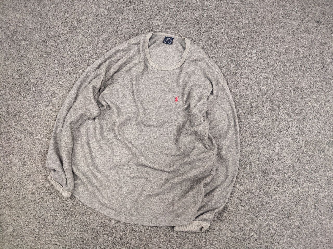 Polo Ralph Lauren Vintage 90's Polo Ralph Lauren Logo Fleece Gray Sweatshirt Size US L / EU 52-54 / 3 - 2 Thumbnail