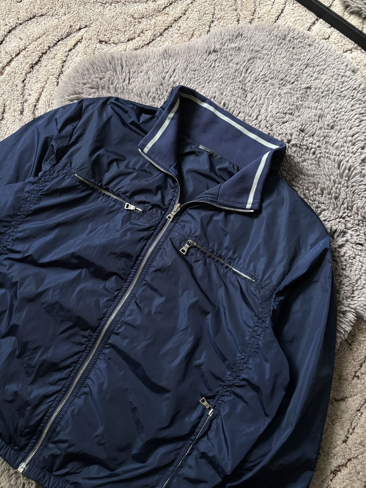Prada × Vintage Prada jacket vintage red tab double side nylon blue bomvers Size US L / EU 52-54 / 3 - 4 Thumbnail