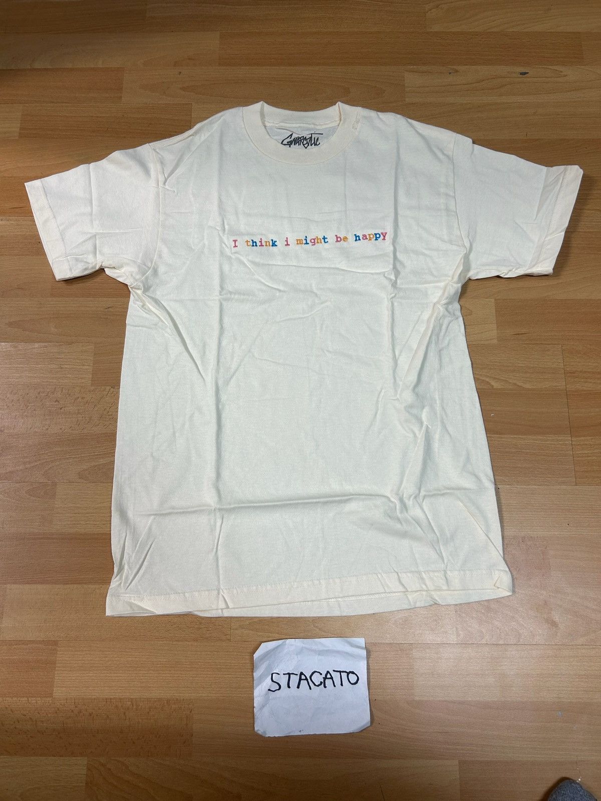 Gnarcotic × Rap Tees Gnarcotic Lil Gnar I Think I Might Be Happy Tee Cream Size US M / EU 48-50 / 2 - 1 Thumbnail