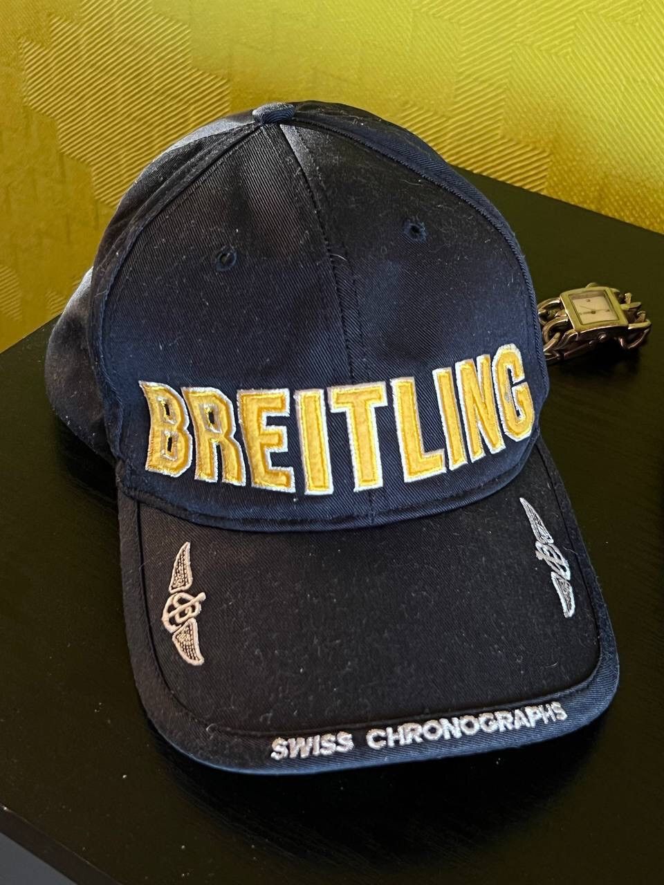 Breitling Vintage 90s Breitling Swiss Chronograph Watch Company Hat Size ONE SIZE - 1 Thumbnail