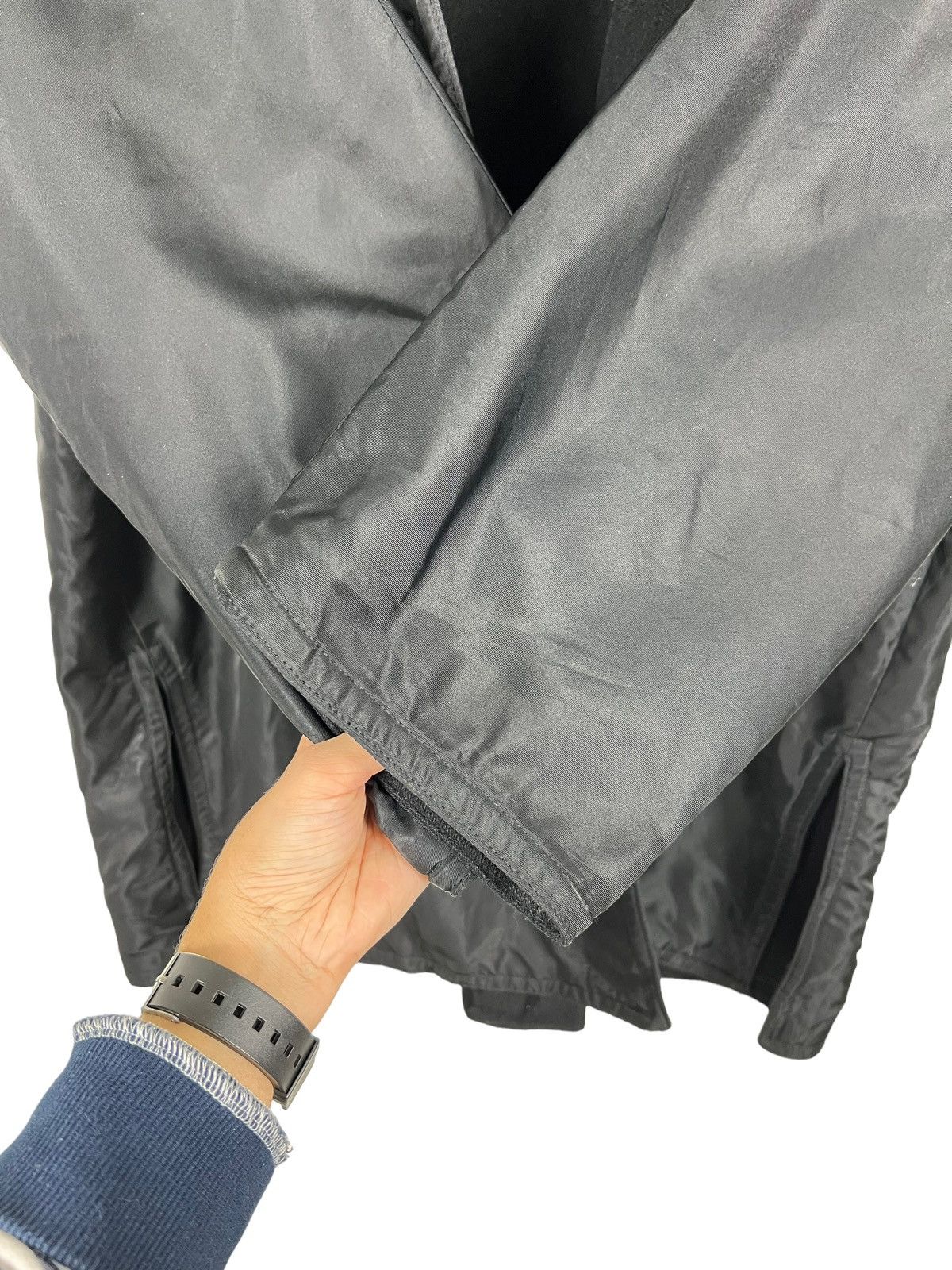 Other 🔥 MARELLA SHADOW BLACK LONG COAT JACKET MADE IN ITALY Size US M / EU 48-50 / 2 - 12 Thumbnail