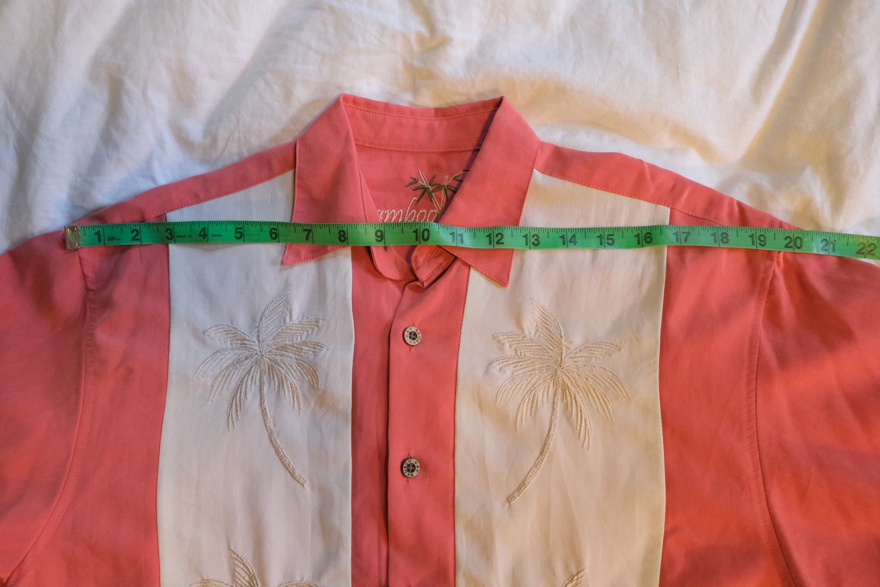 Designer Bamboo Cay: Paneled Pacific Palms Camp Shirt Size US M / EU 48-50 / 2 - 6 Thumbnail