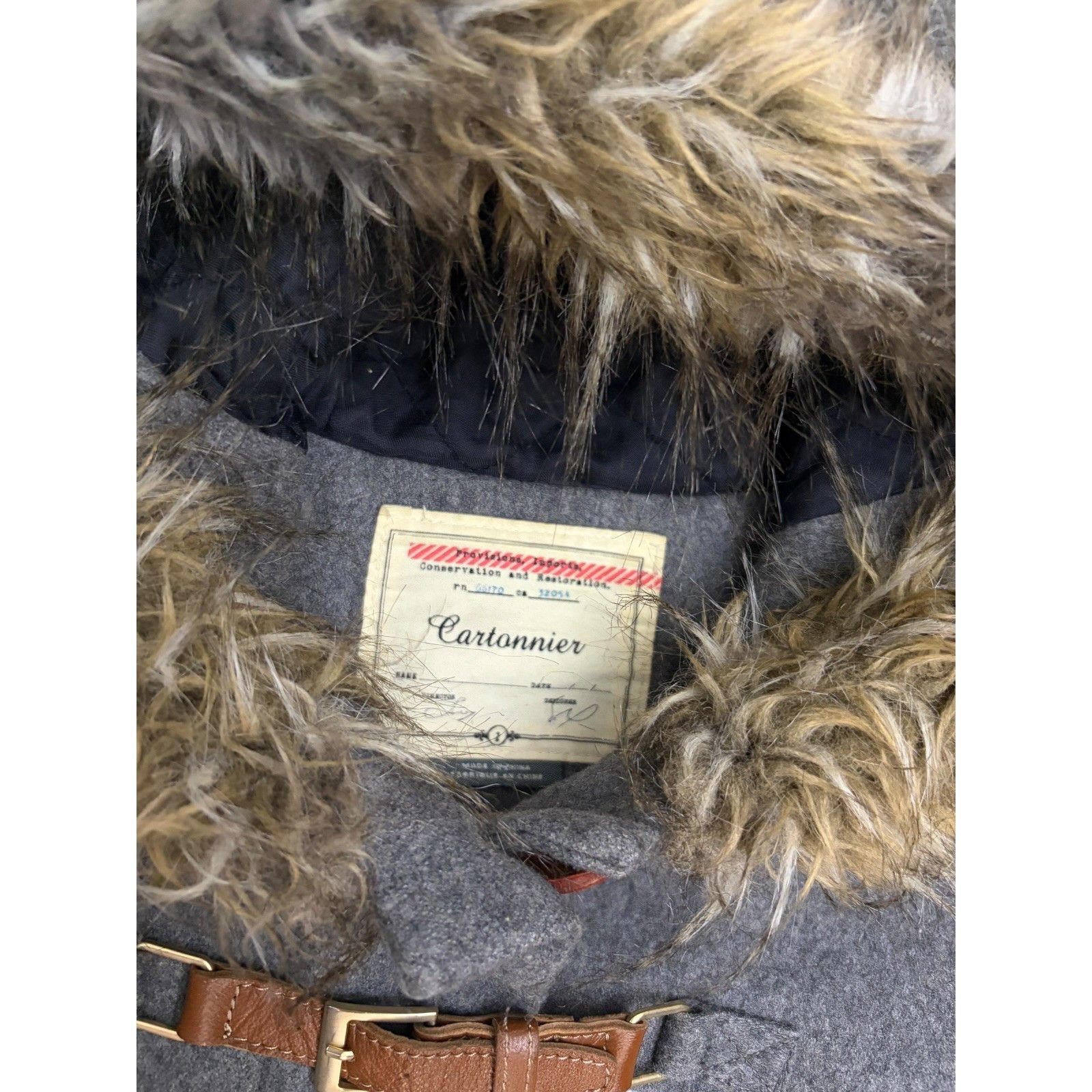 Anthropologie ANTHROPOLOGIE CARTONNIER Wool Faux Fur Winter Jacket Coat 2 Size XS / US 0-2 / IT 36-38 - 6 Thumbnail