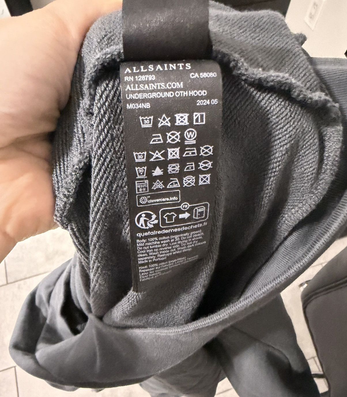 Allsaints ALLSAINTS Underground Oversized Pullover Hoodie Size Small Size US S / EU 44-46 / 1 - 6 Thumbnail