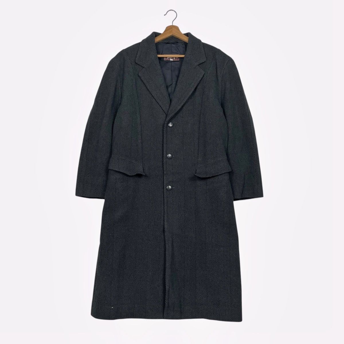 Thierry Mugler Vintage Thierry Mugler Herringbone Wool Coat Size US M / EU 48-50 / 2 - 2 Thumbnail