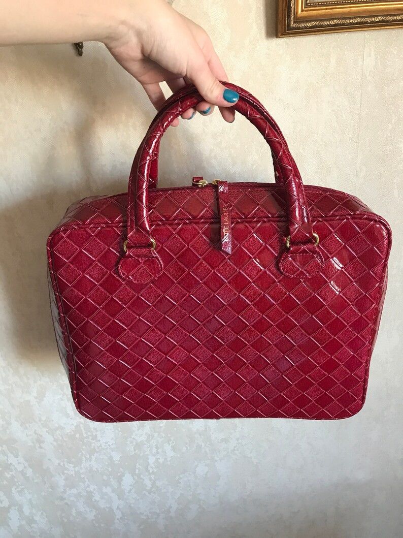 Vintage Vintage Cherry Red Bag briefcase Size ONE SIZE - 3 Thumbnail