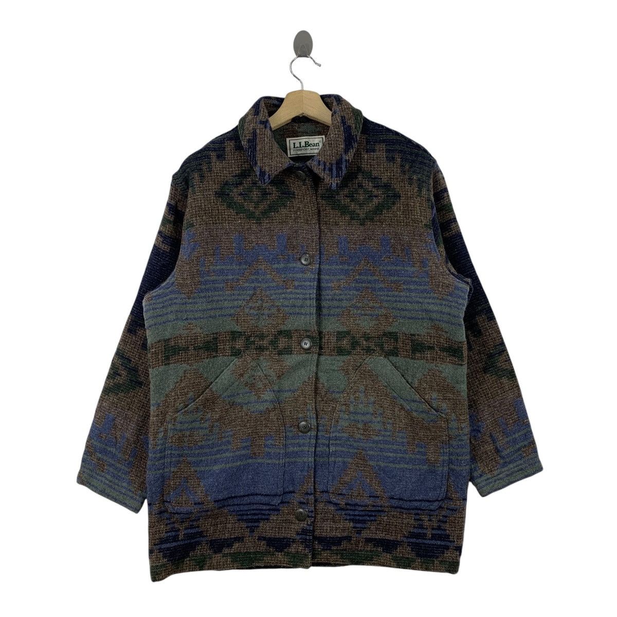 L.L. Bean × Vintage Vintage L.L.BEAN Made In Usa Navajo Native Design Jacket Size US M / EU 48-50 / 2 - 1 Thumbnail