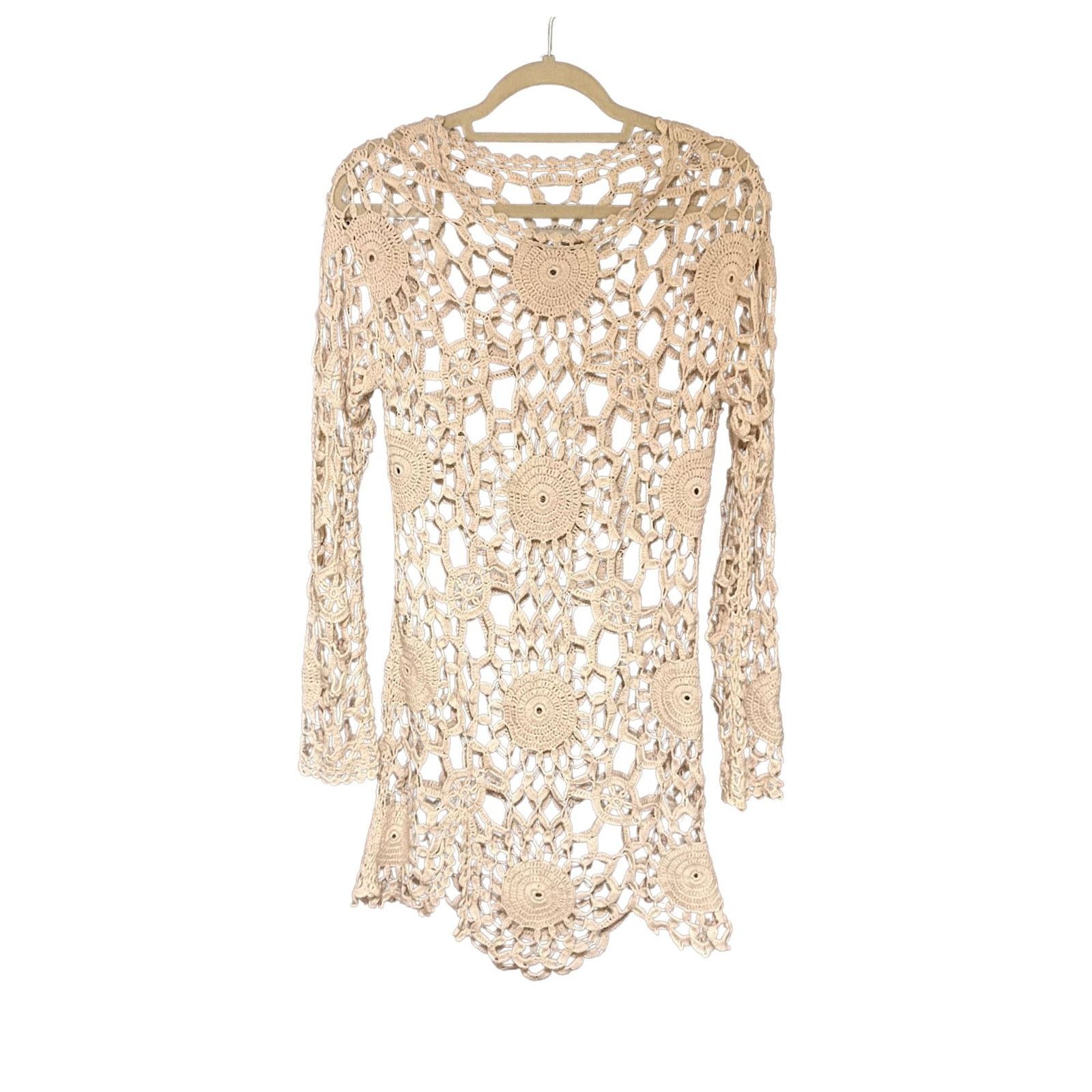 UNIF Rare UNIF Crochet Tunic/Dress, Cream Size M / US 6-8 / IT 42-44 - 3 Thumbnail