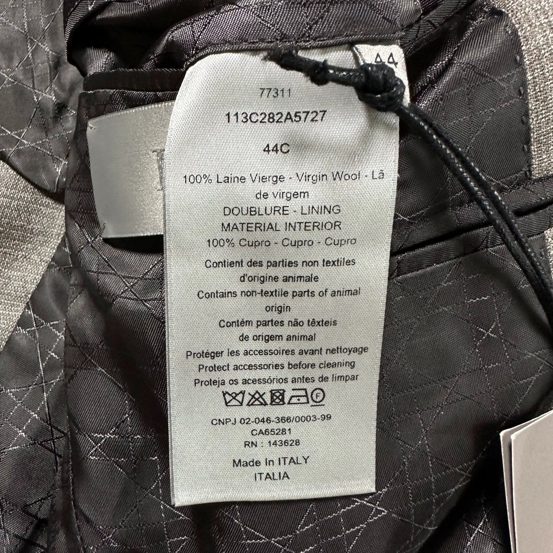 Dior Dior Gray Double Breasted Suit Jacket Size US M / EU 48-50 / 2 - 6 Thumbnail