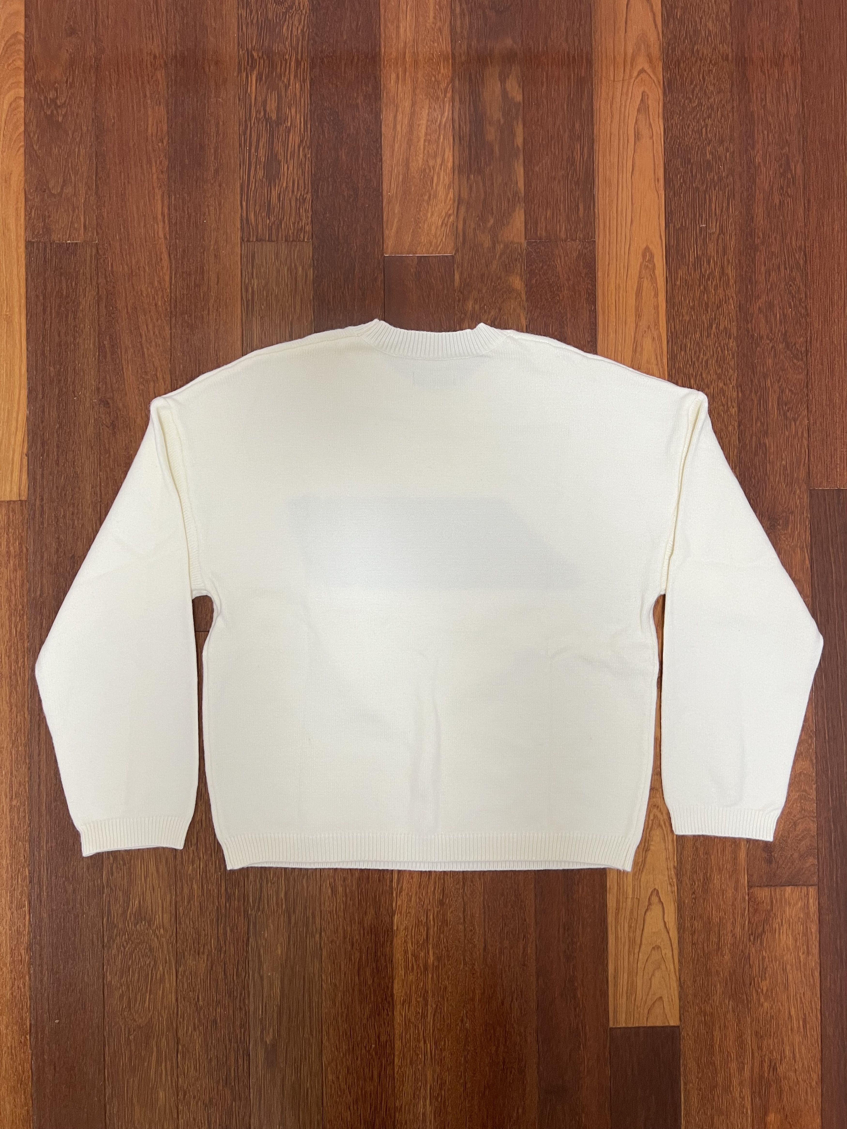 Designer 💚 2021 Omanko Hieroglyph White Knit X-Large NEW Size US XL / EU 56 / 4 - 4 Thumbnail