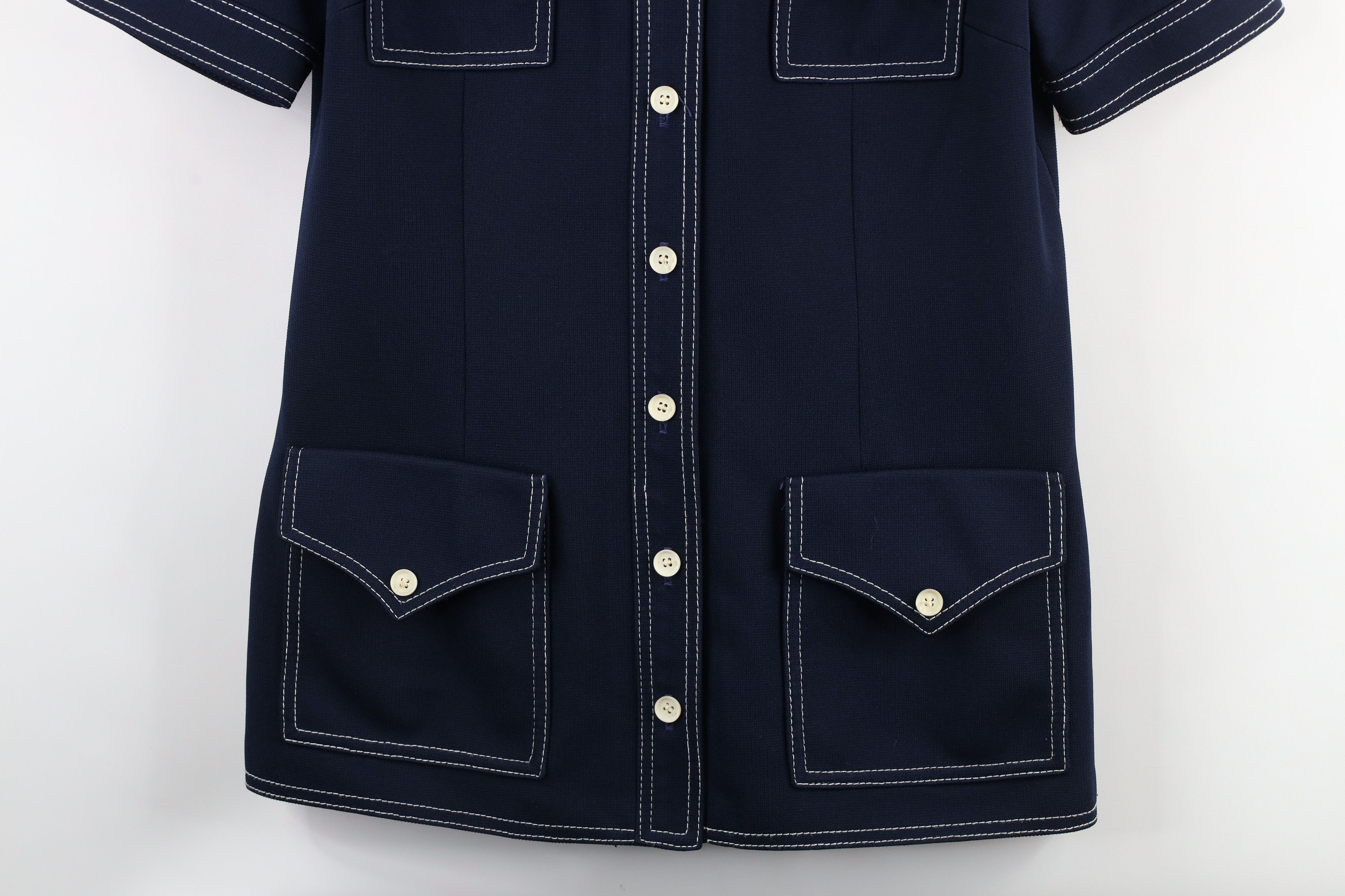 Vintage Vintage 70s Streetwear Short Sleeve Collared Button Shirt Size L / US 10 / IT 46 - 3 Thumbnail