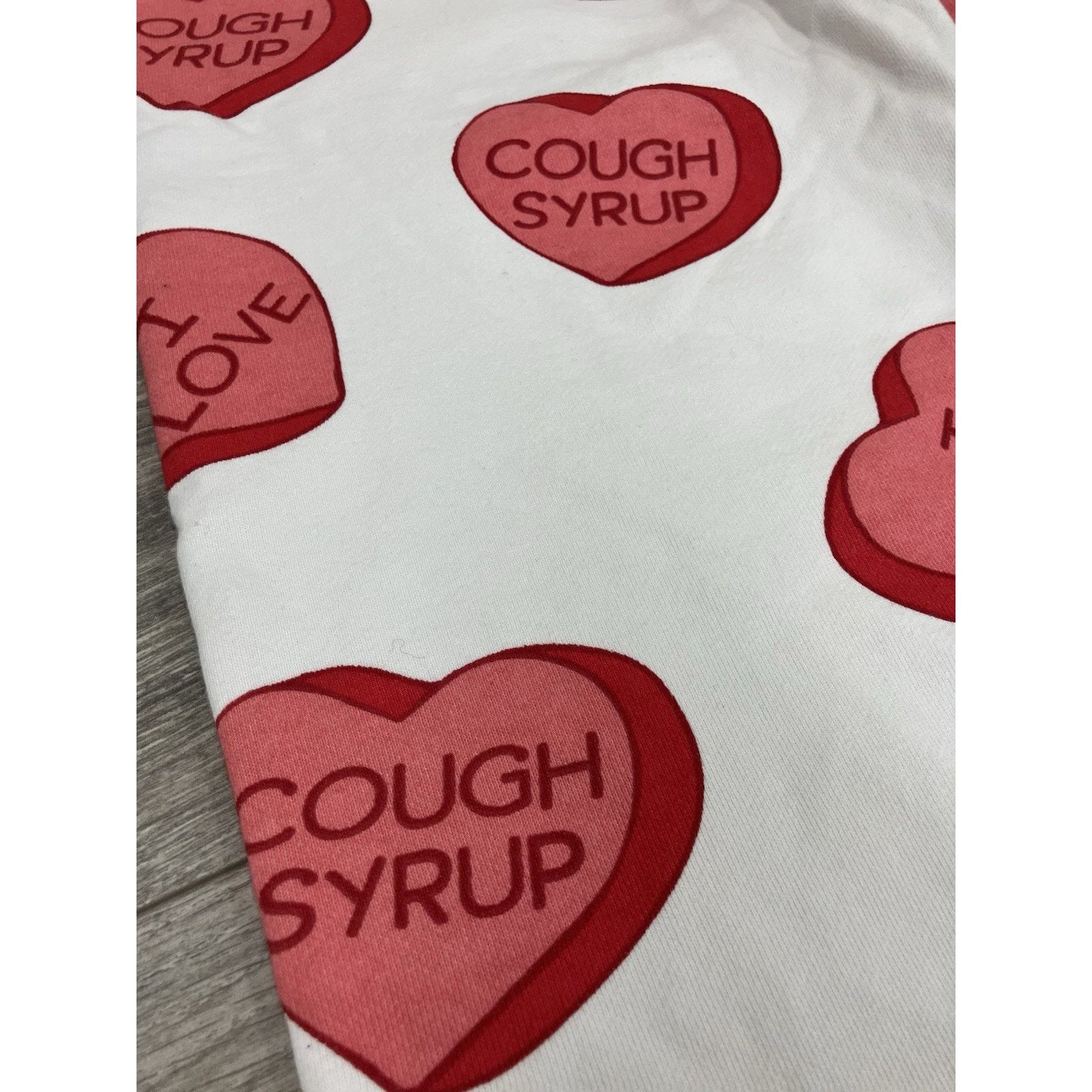 Awful Lot of Cough Syrup Awful Lot Of Cough Syrup Sweatpants ' Valentines ' RARE! NEW Size US 35 - 12 Thumbnail