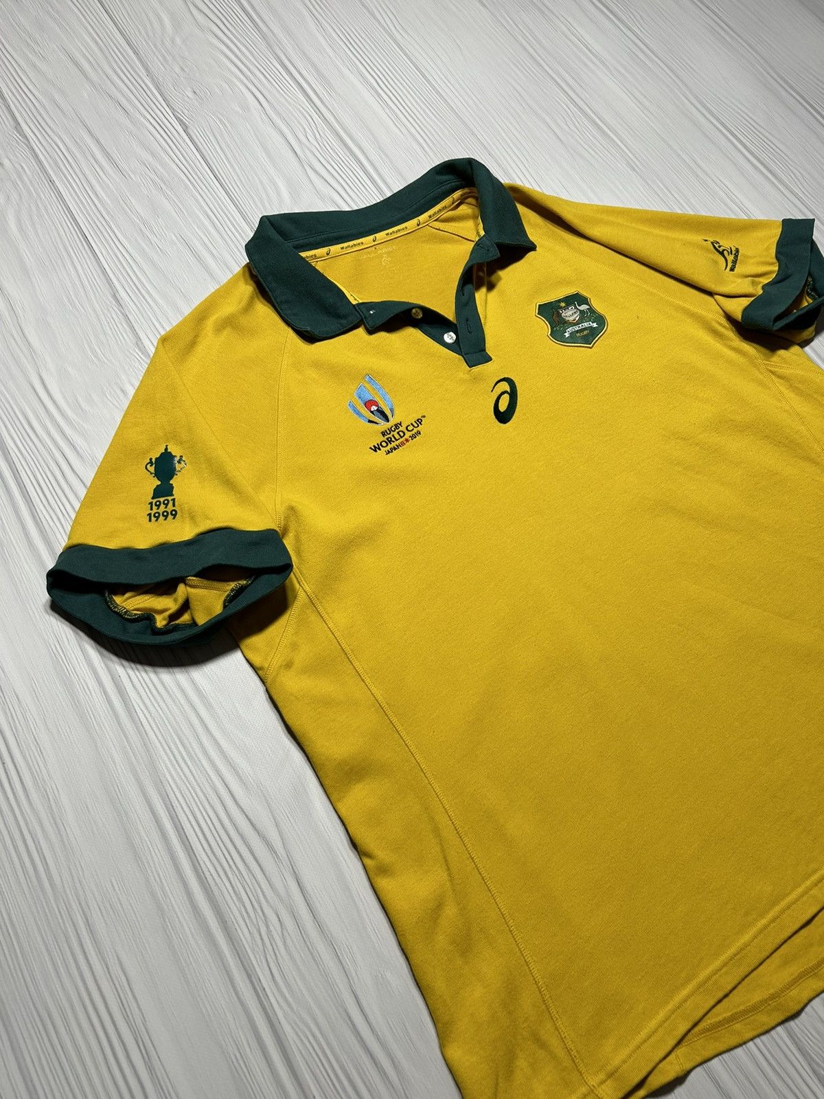 Asics Wallabies Asics Australia Rugby World Cup Japan 2019 Polo Size US XXL / EU 58 / 5 - 3 Thumbnail
