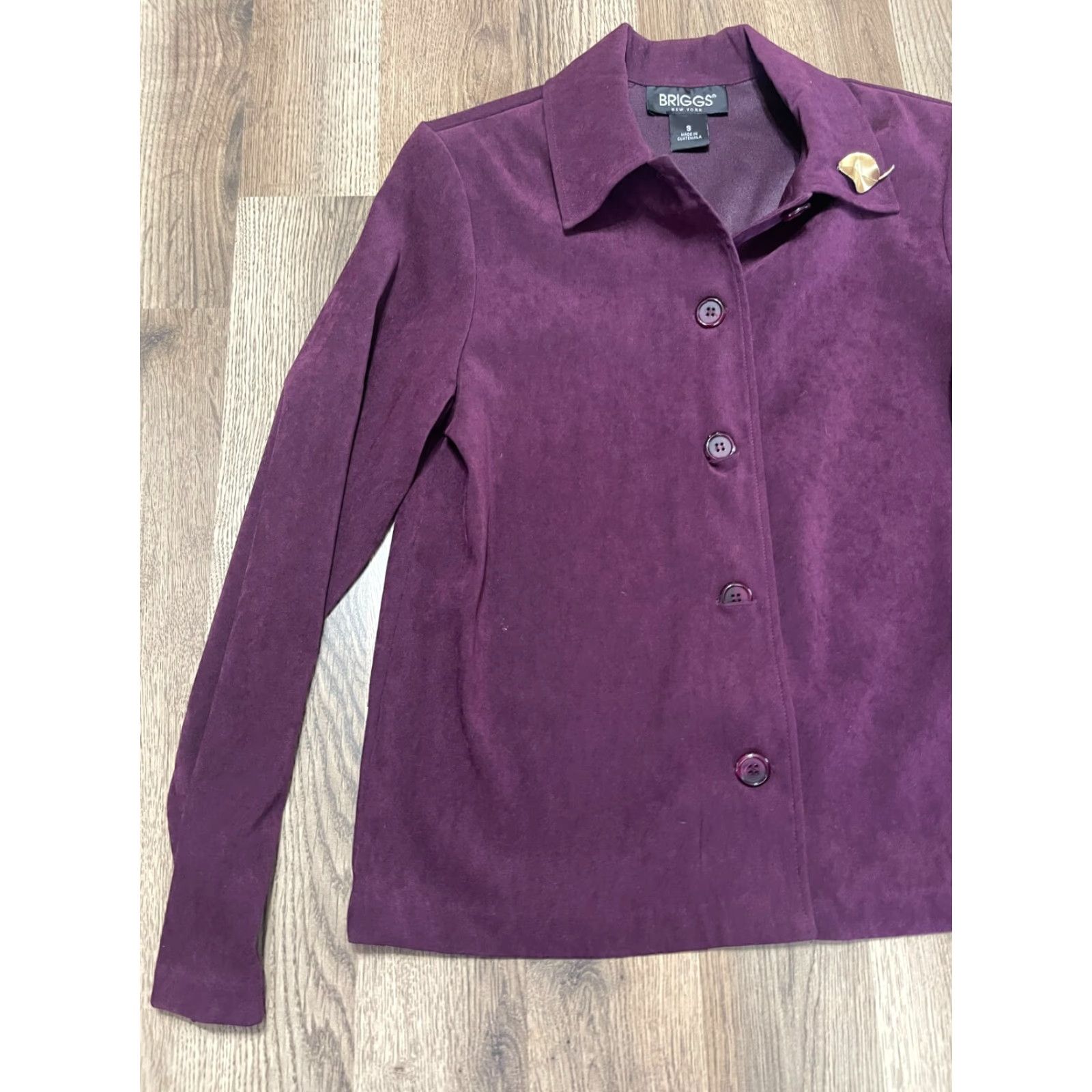 Vintage BRIGGS Shirt Women’s Size Small Purple Button Up Long Sleeve Size S / US 4 / IT 40 - 3 Thumbnail