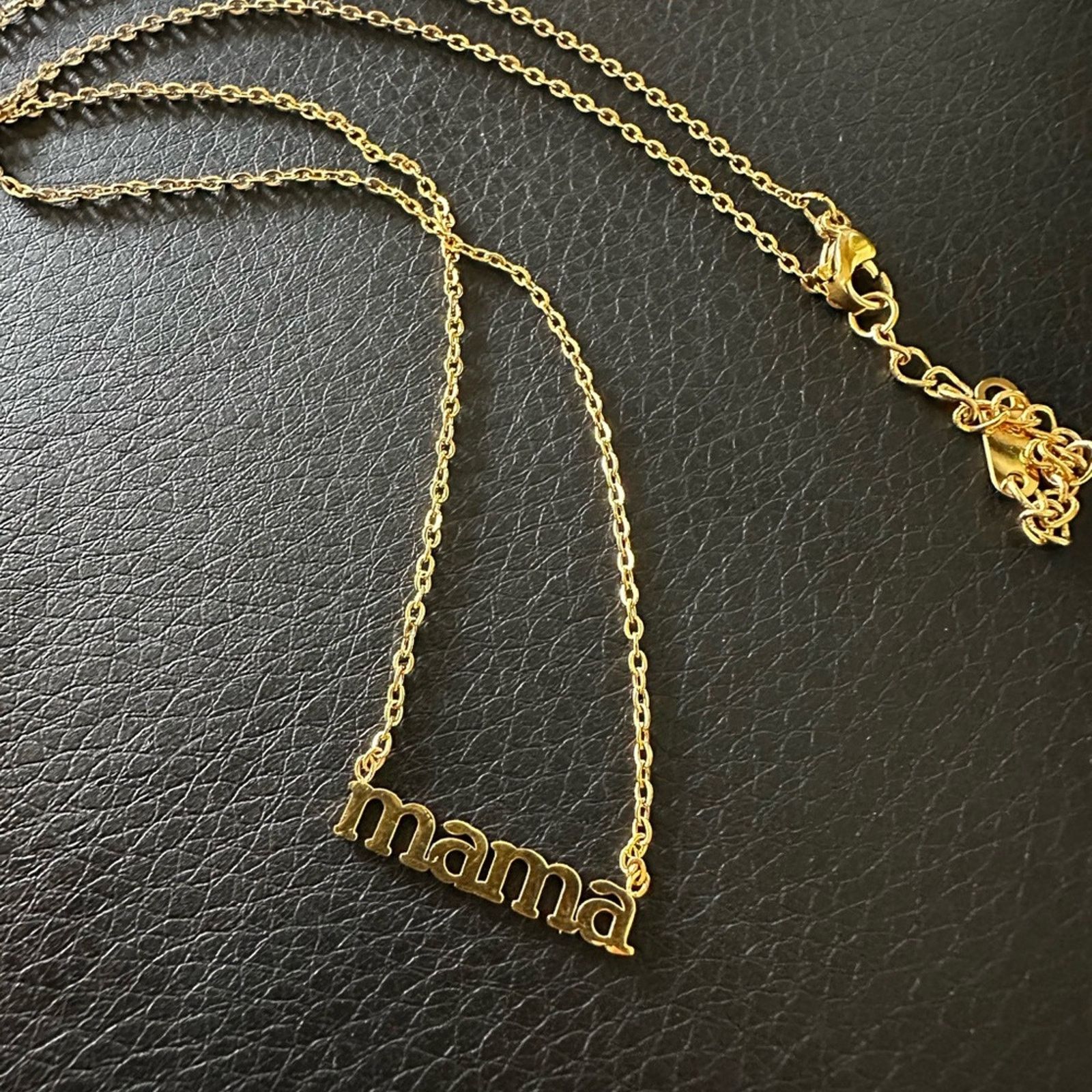Other NEW mama 18k gold plated stainless steel necklace! Size ONE SIZE - 3 Thumbnail