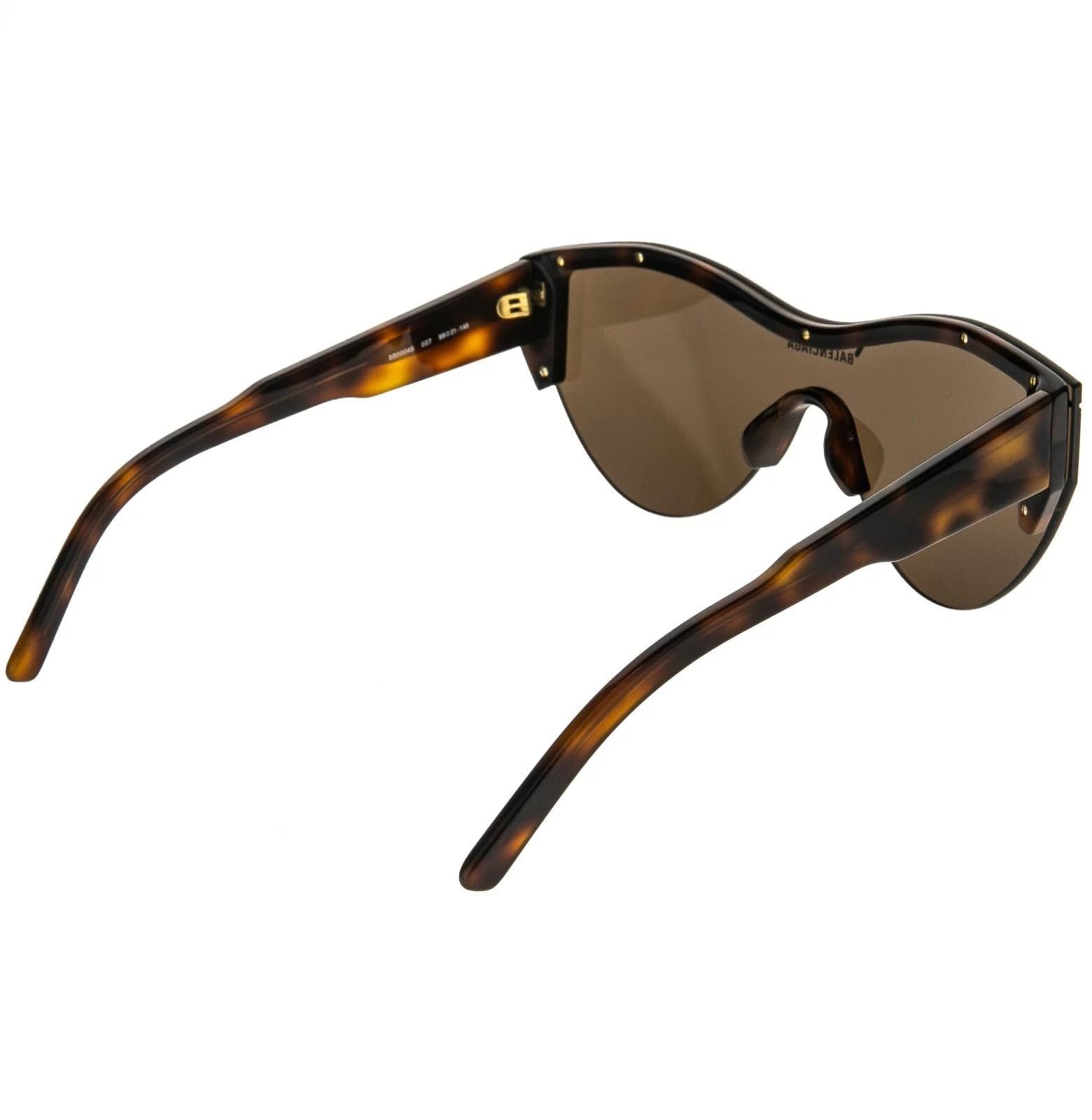 Balenciaga BALENCIAGA BB0004S SKI 0004 Brown Havana Shield Mask 007 Size ONE SIZE - 6 Thumbnail