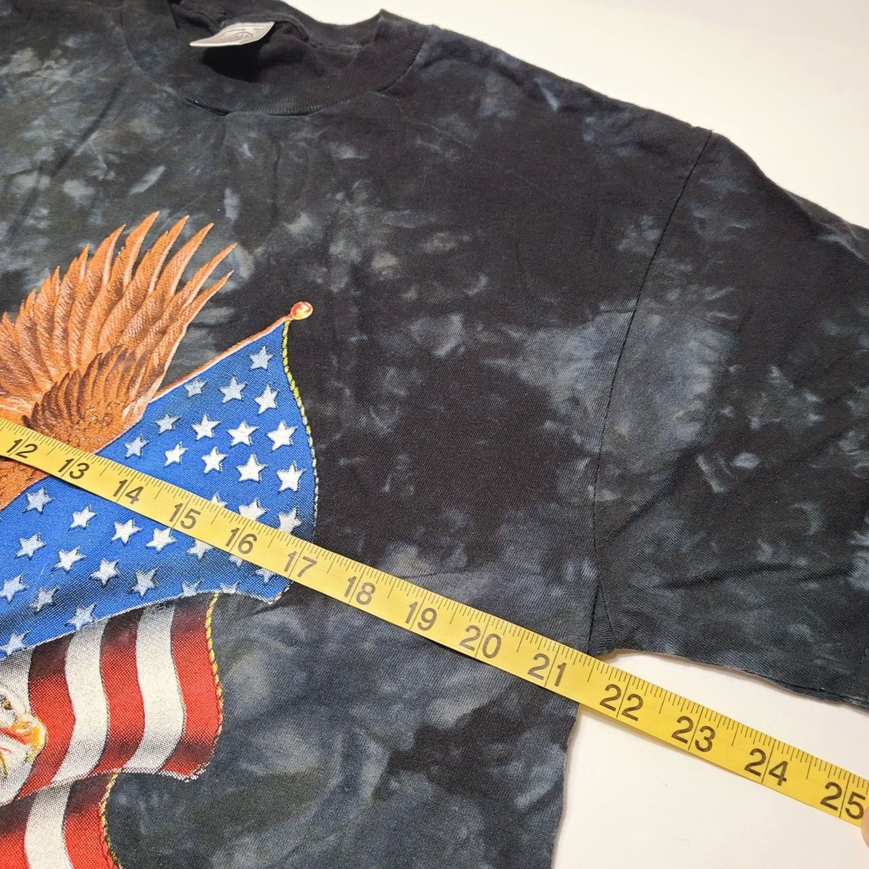 Delta VINTAGE Back To Earth Shirt American Eagle Motorcycle Nature Tie Dye Size M Black Logo Graphic Print Mens Motorcycle Tie Dye 90s Size US M / EU 48-50 / 2 - 5 Thumbnail
