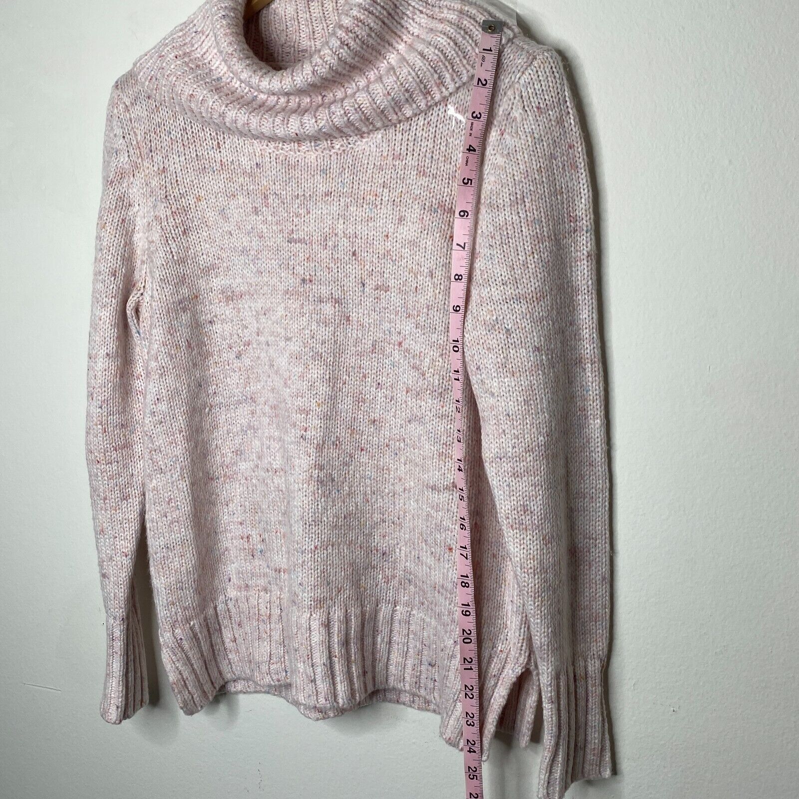 Loft Loft Pink Multi Pastel Shimmery Long Sleeve Cowl Sweater M Size M / US 6-8 / IT 42-44 - 9 Thumbnail