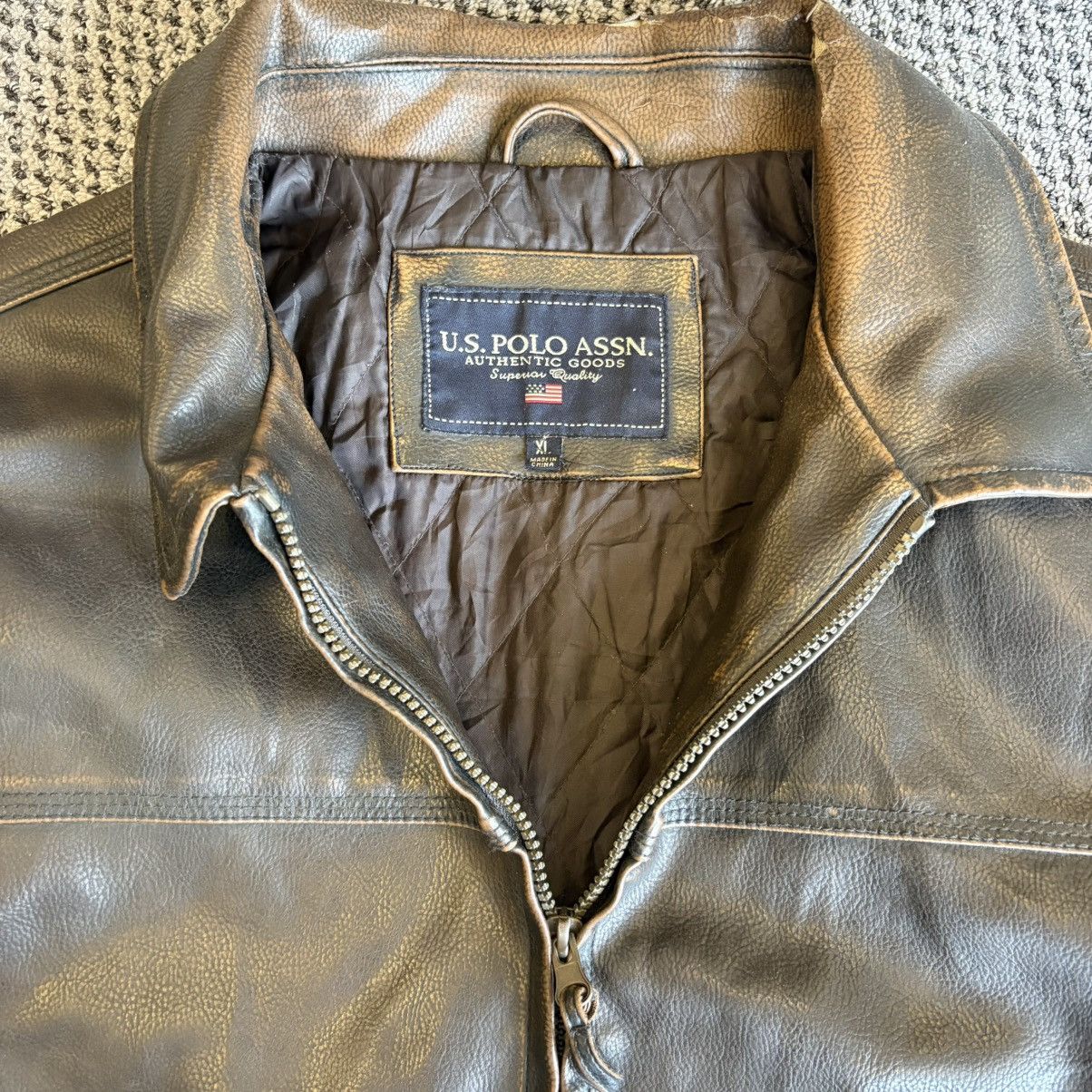 U.S. Polo Assn. US Polo Assn Leather Jacket Size US XL / EU 56 / 4 - 8 Thumbnail