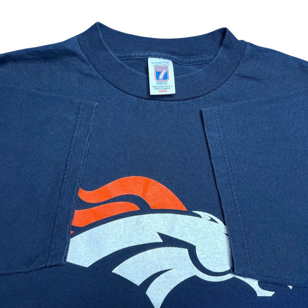 Logo 7 × NFL × Vintage Vintage 1996 NFL Denver Broncos Logo Mascot Logo 7 T-Shirt Size US L / EU 52-54 / 3 - 2 Thumbnail
