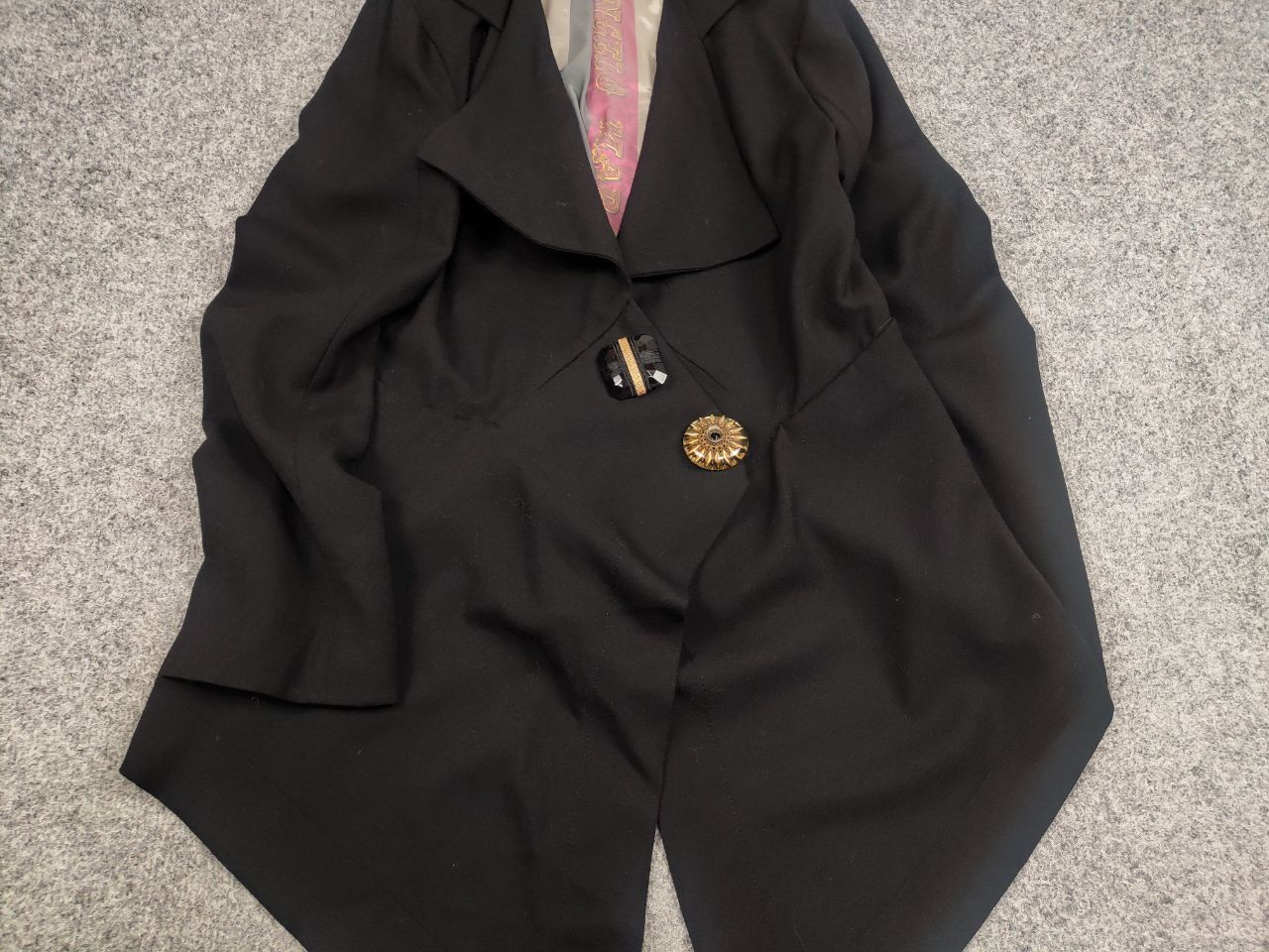 Vintage Vintage Angelo Marani Italy Designer Black Classic Jacket Size M / US 6-8 / IT 42-44 - 9 Thumbnail