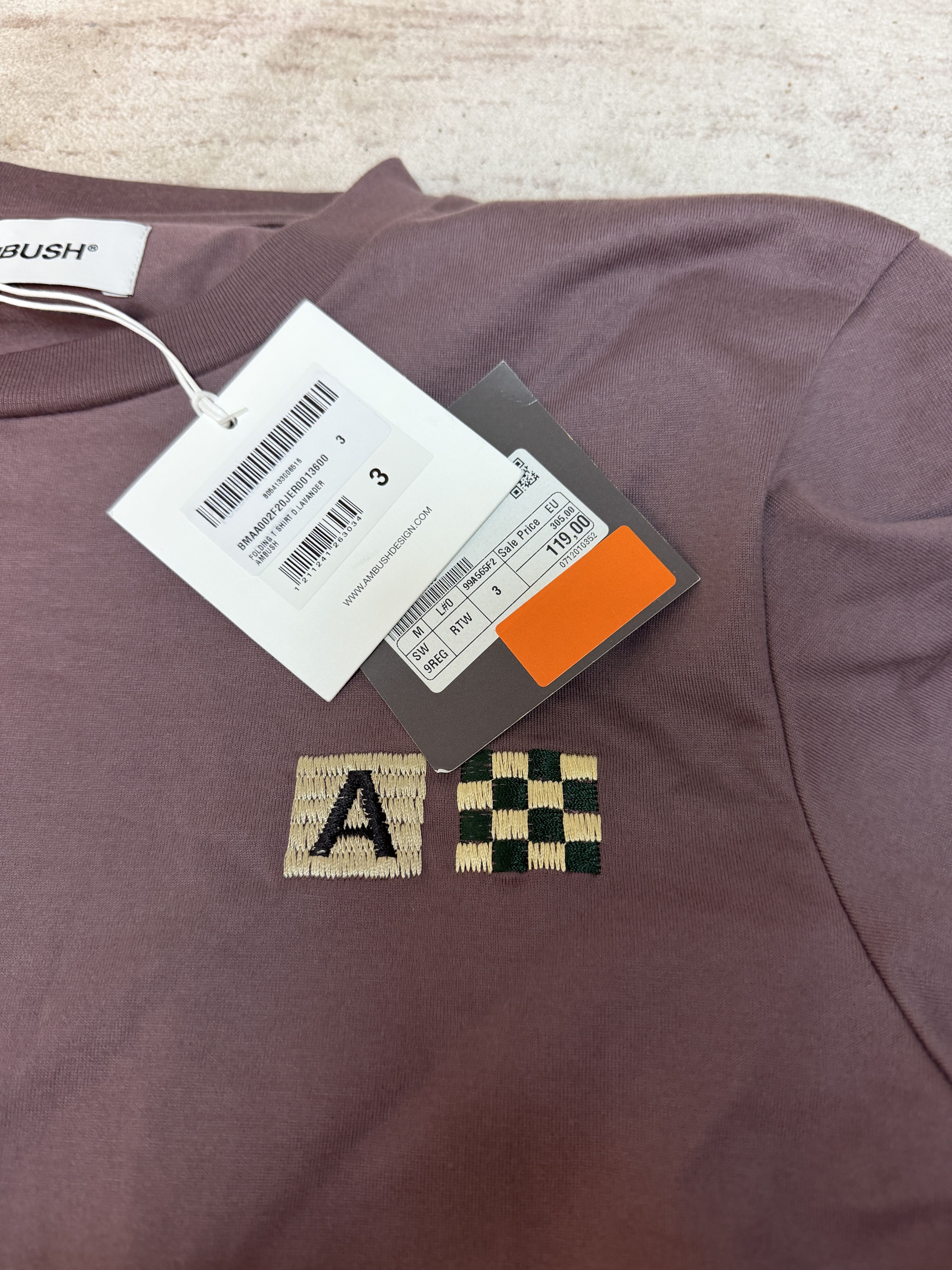 Ambush Design Ambush Men's Purple Folding T-Shirt Size (3) Size US L / EU 52-54 / 3 - 2 Thumbnail