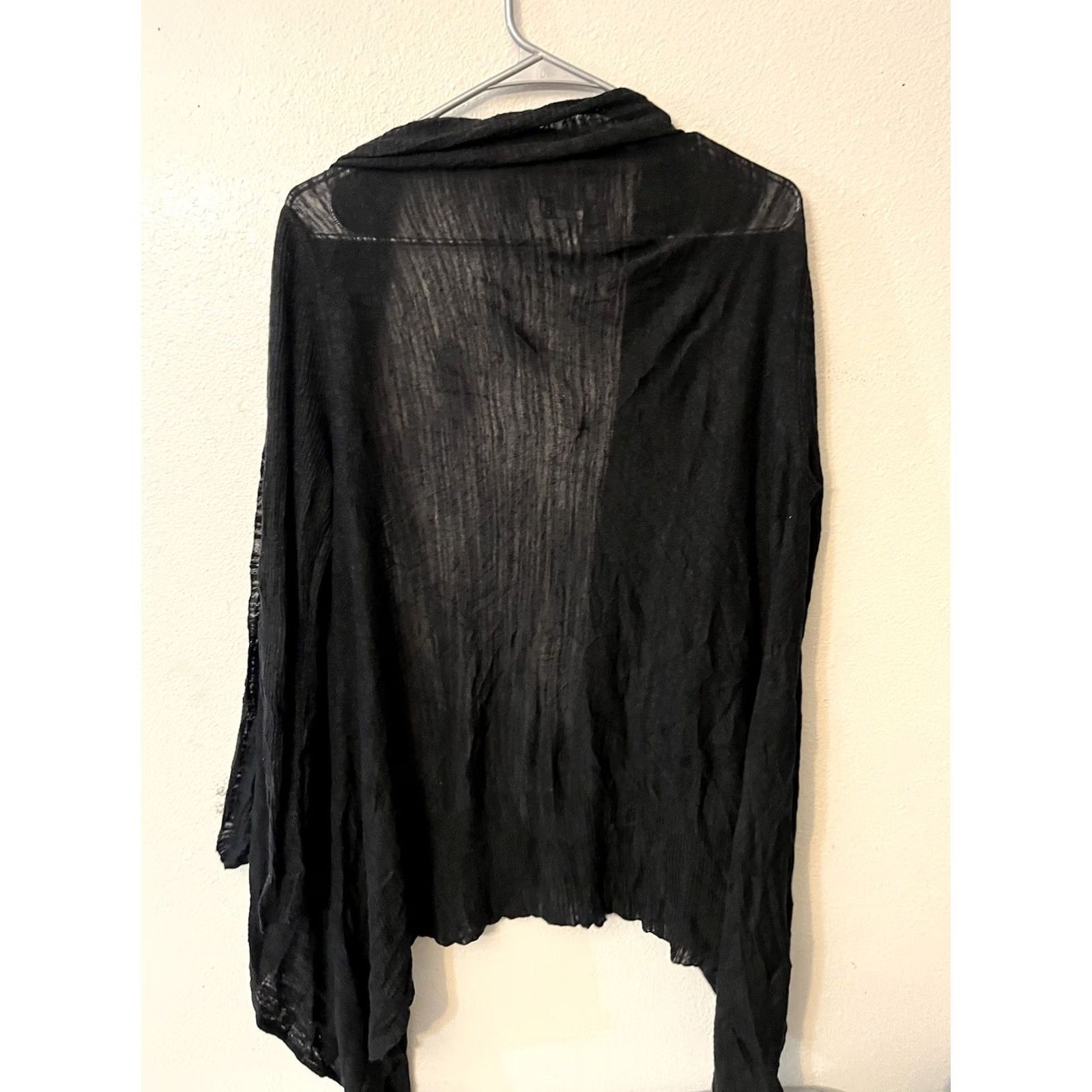 Talbots Talbots Cardigan Open Front Black Cotton Blend L Womens Size L / US 10 / IT 46 - 2 Thumbnail