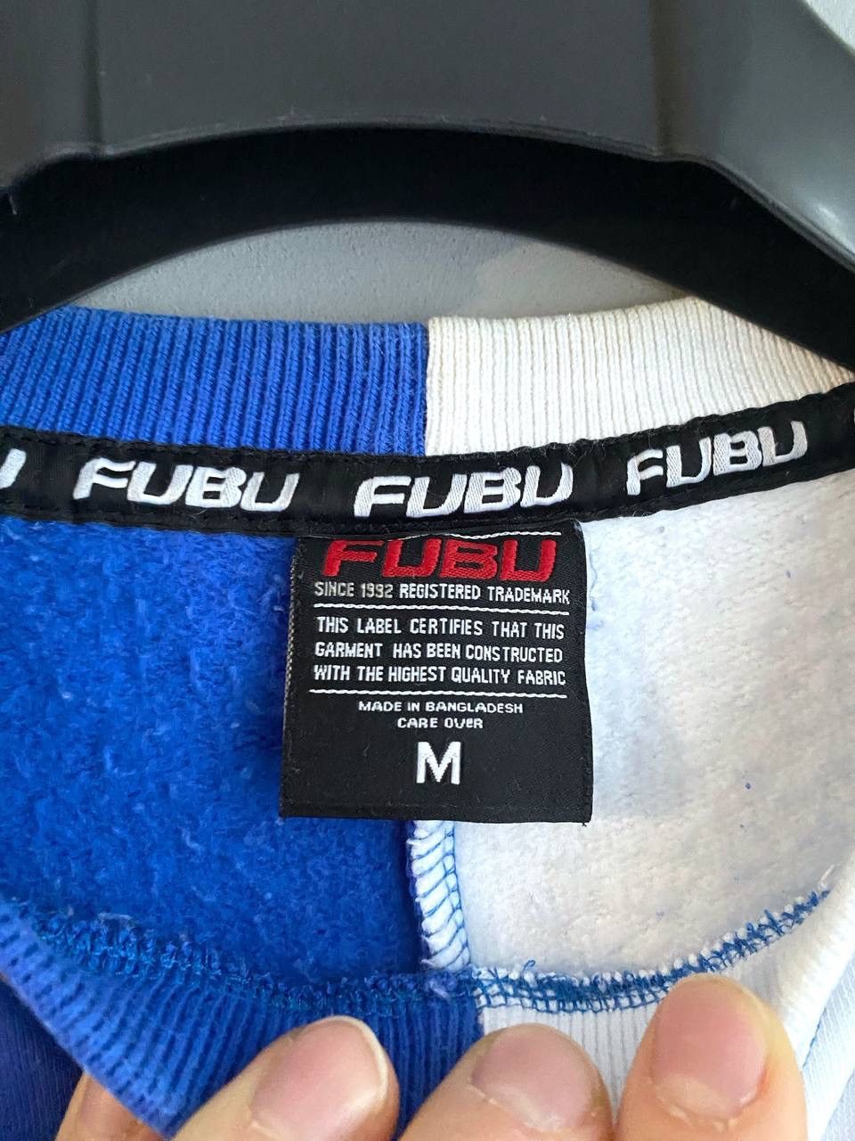 Fubu Vintage FUBU Men's White/Blue Hip Hop Oversized Sweatshirt M Size US M / EU 48-50 / 2 - 11 Thumbnail