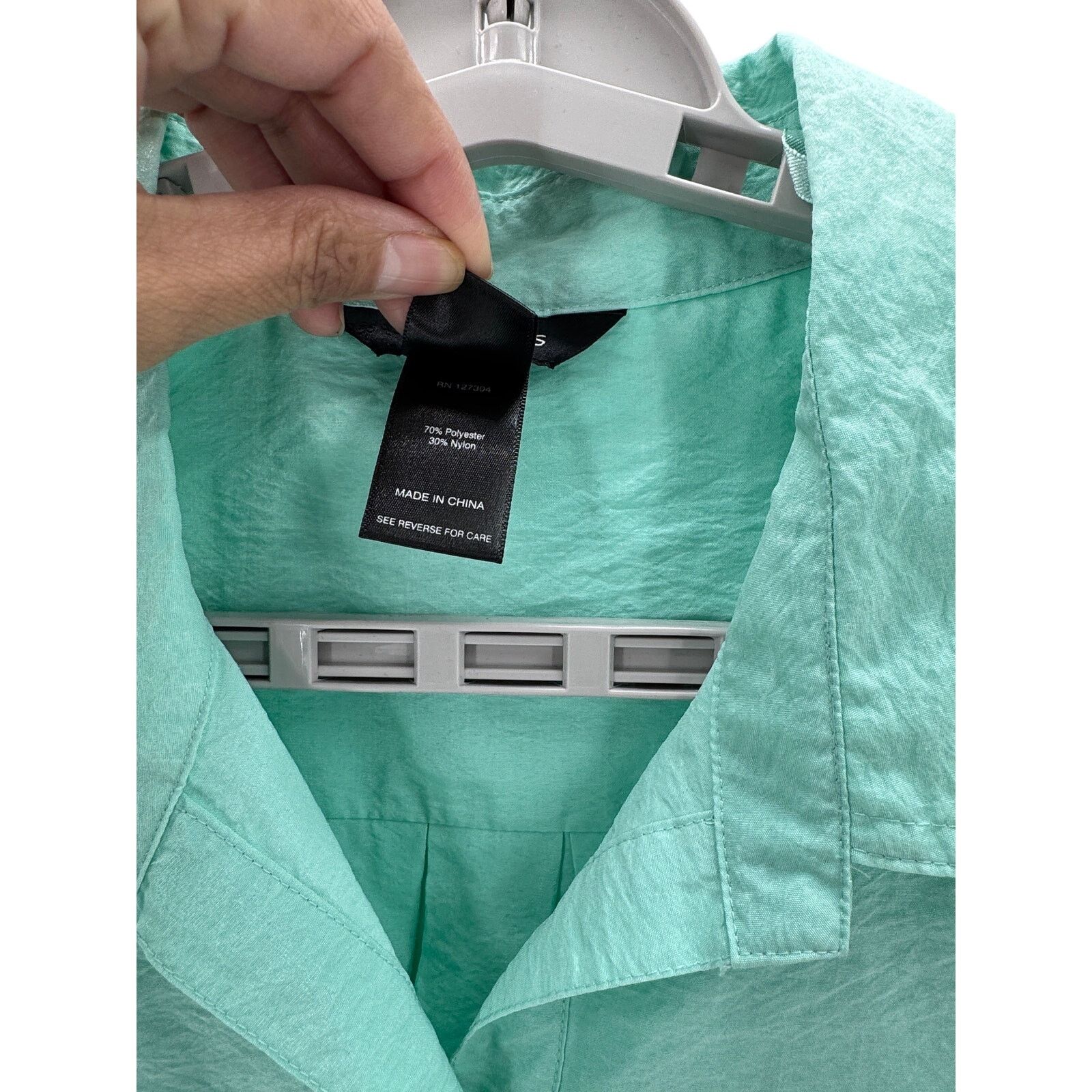 Other Ali Miles sea foam artsy lightweight button-down top size XL Size XL / US 12-14 / IT 48-50 - 4 Thumbnail