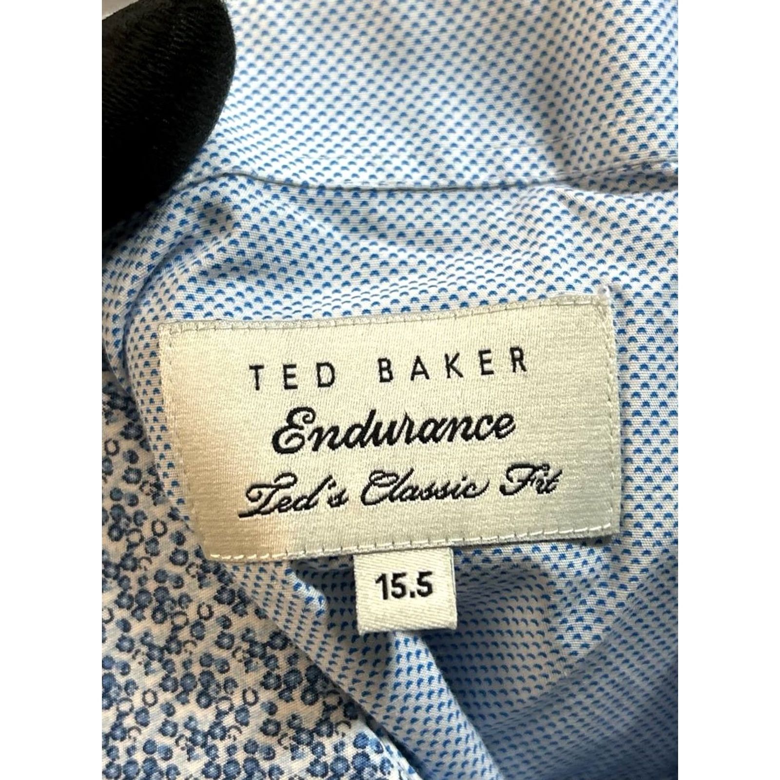 Ted Baker Ted Baker Endurance Dress Shirt Men 15.5 Blue Classic Fit Cotton Button Up Size 40R - 5 Thumbnail