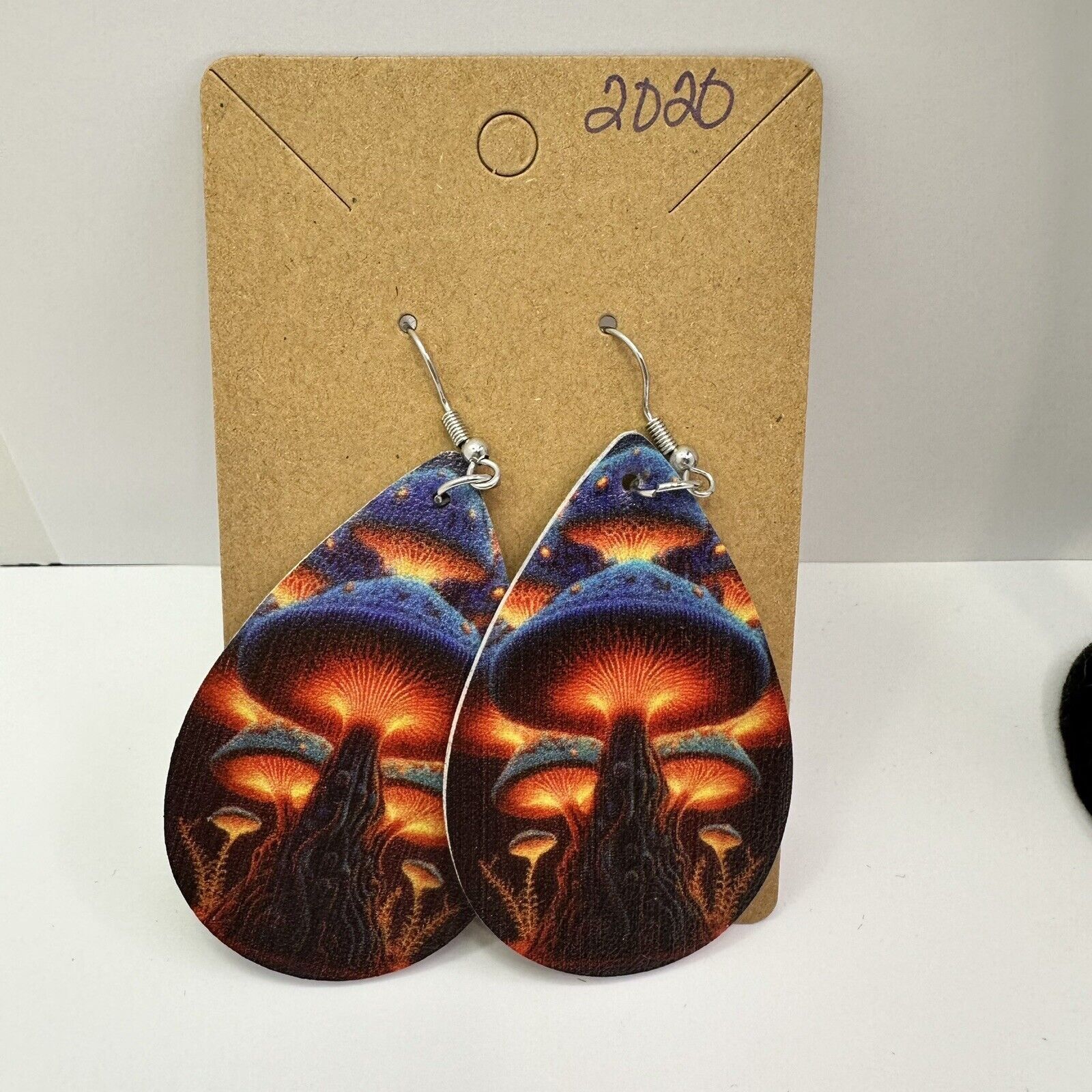 Other Luminous Mushroom Jellyfish Print Teardrop Dangle Earrings Size ONE SIZE - 2 Thumbnail