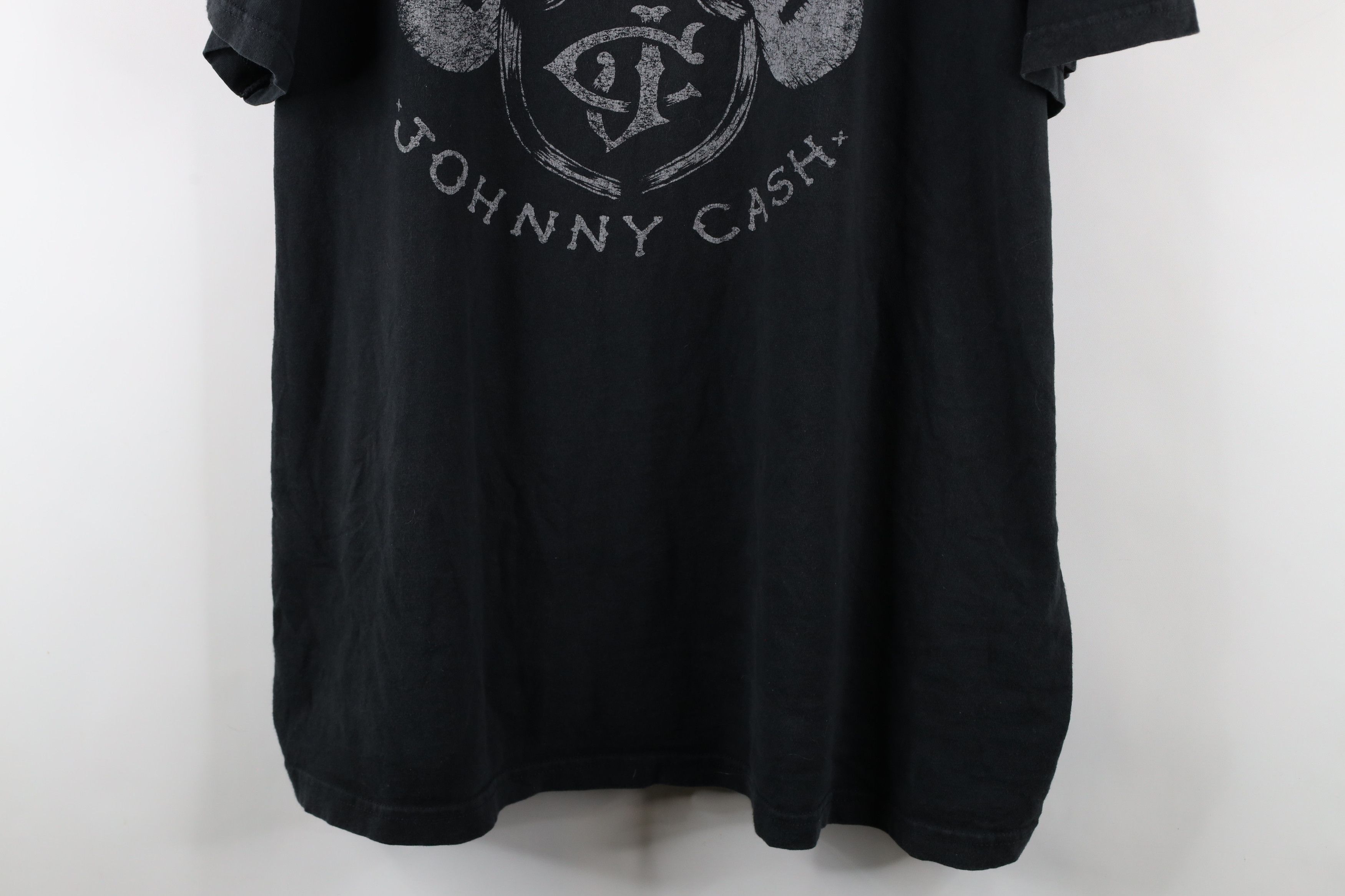 Vintage Retro Spell Out Walk The Line Johnny Cash Band T-Shirt Black Size US XXL / EU 58 / 5 - 3 Thumbnail