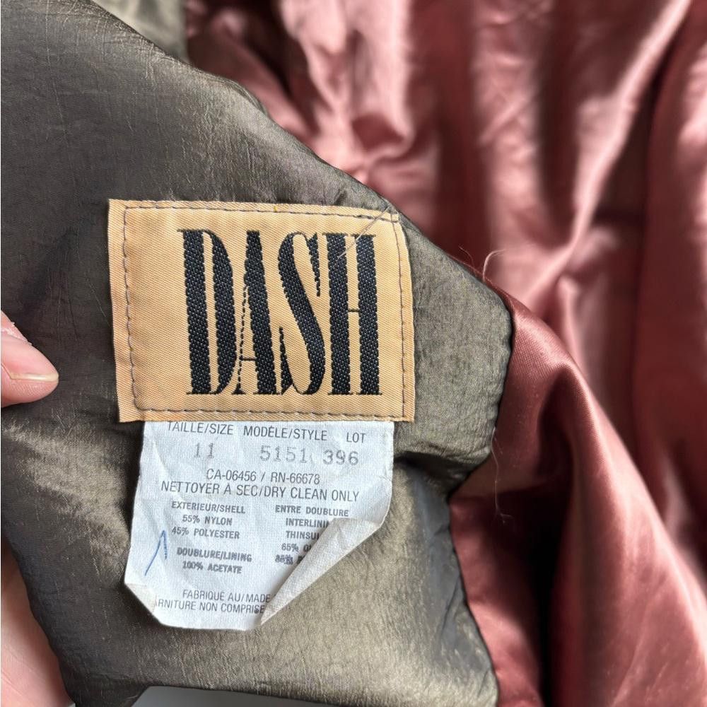 Designer Dash Vintage Green and Cheetah Print Trench Coat Size XL / US 12-14 / IT 48-50 - 5 Thumbnail