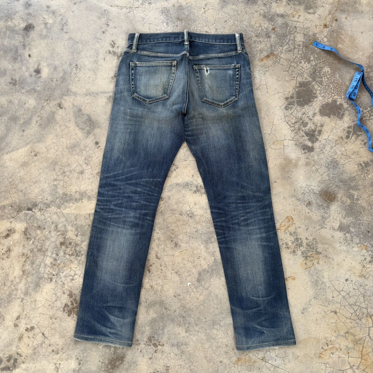 Japanese Brand Vintage Japanese skinny faded Jean denim pants Size US 30 / EU 46 - 2 Thumbnail