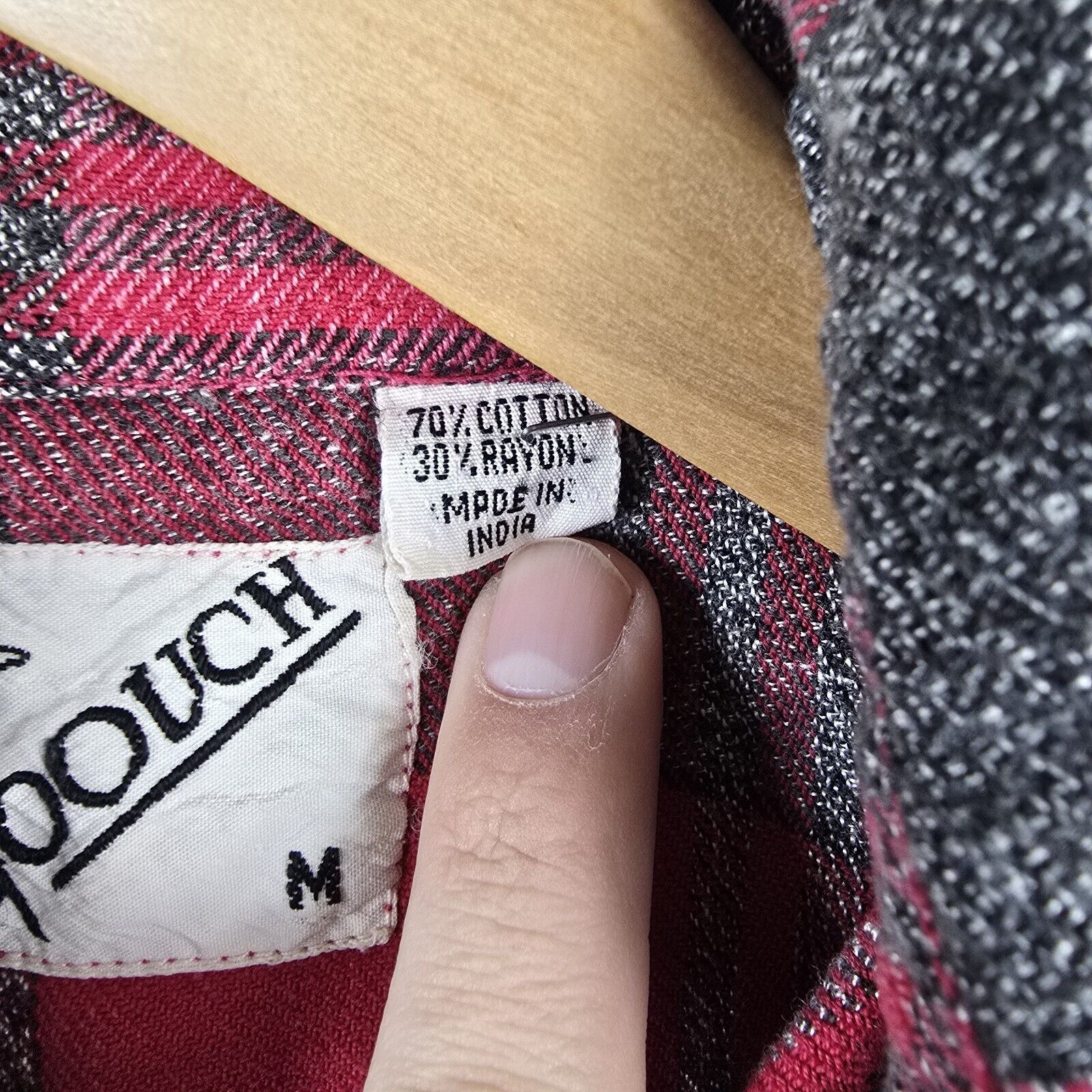 Other VINTAGE Goouch Shirt Men Medium Red Flannel Plaid Size US M / EU 48-50 / 2 - 5 Thumbnail