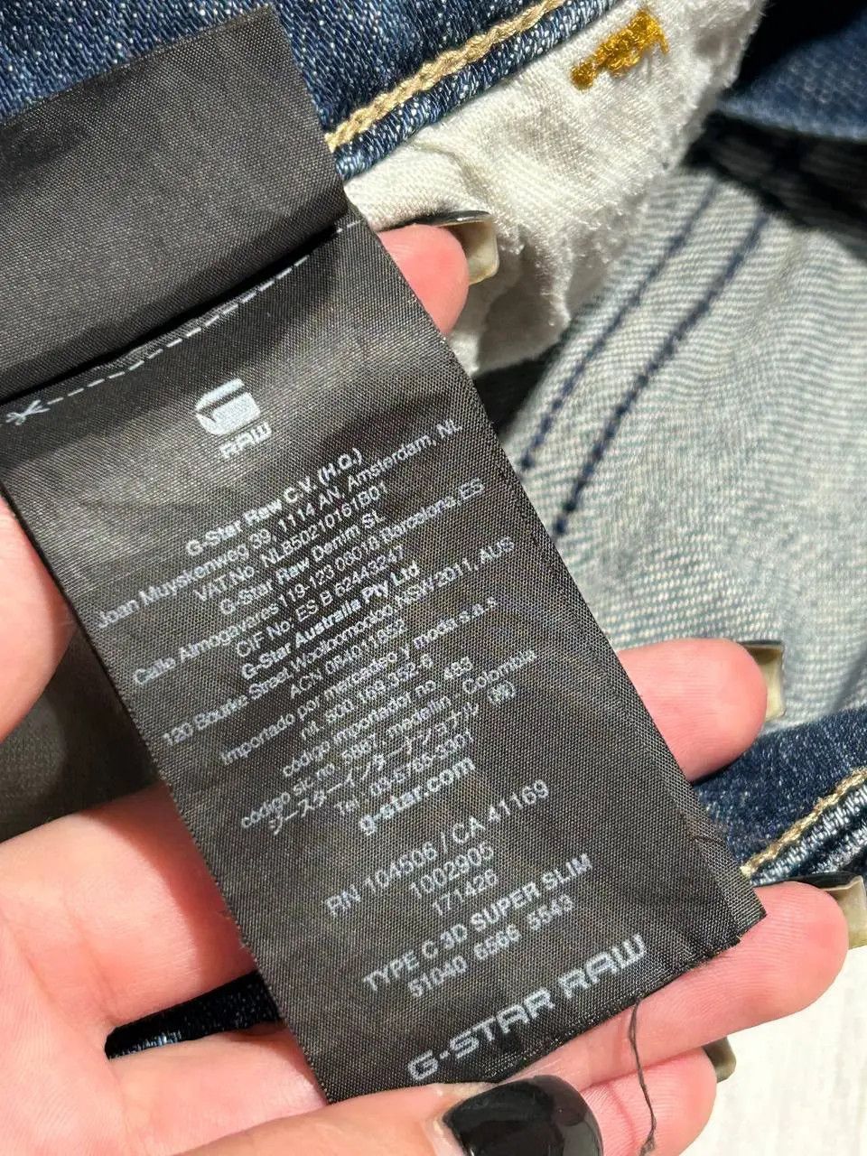 G-Star G-Star Raw Type C 3D Super Slim Denim Jeans Y2K Size US 30 / EU 46 - 17 Thumbnail