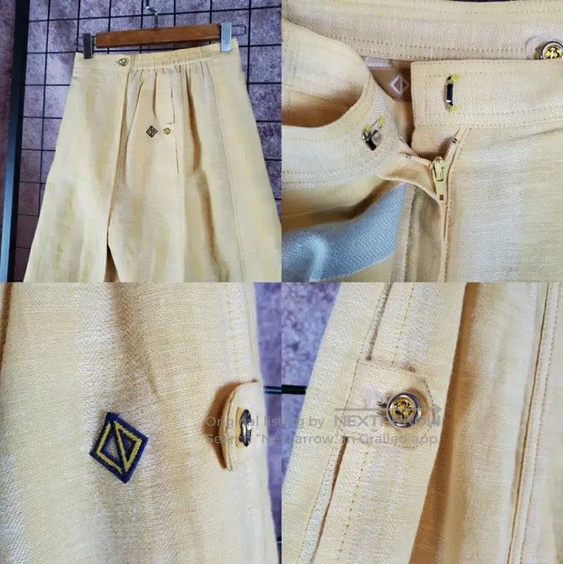 Dior Dior Summer Yellow Wool Blend Long Skirt . Size 23" - 7 Thumbnail