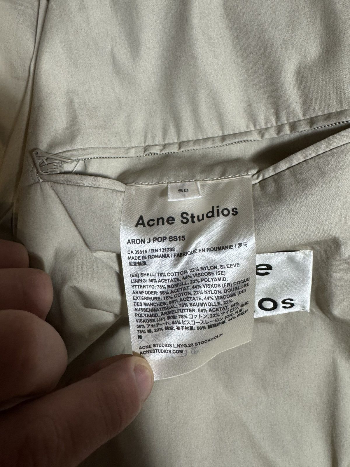 Acne Studios × Vintage Acne studios aron j pop ss15 nylon jacket / blazer Size 50R - 9 Thumbnail