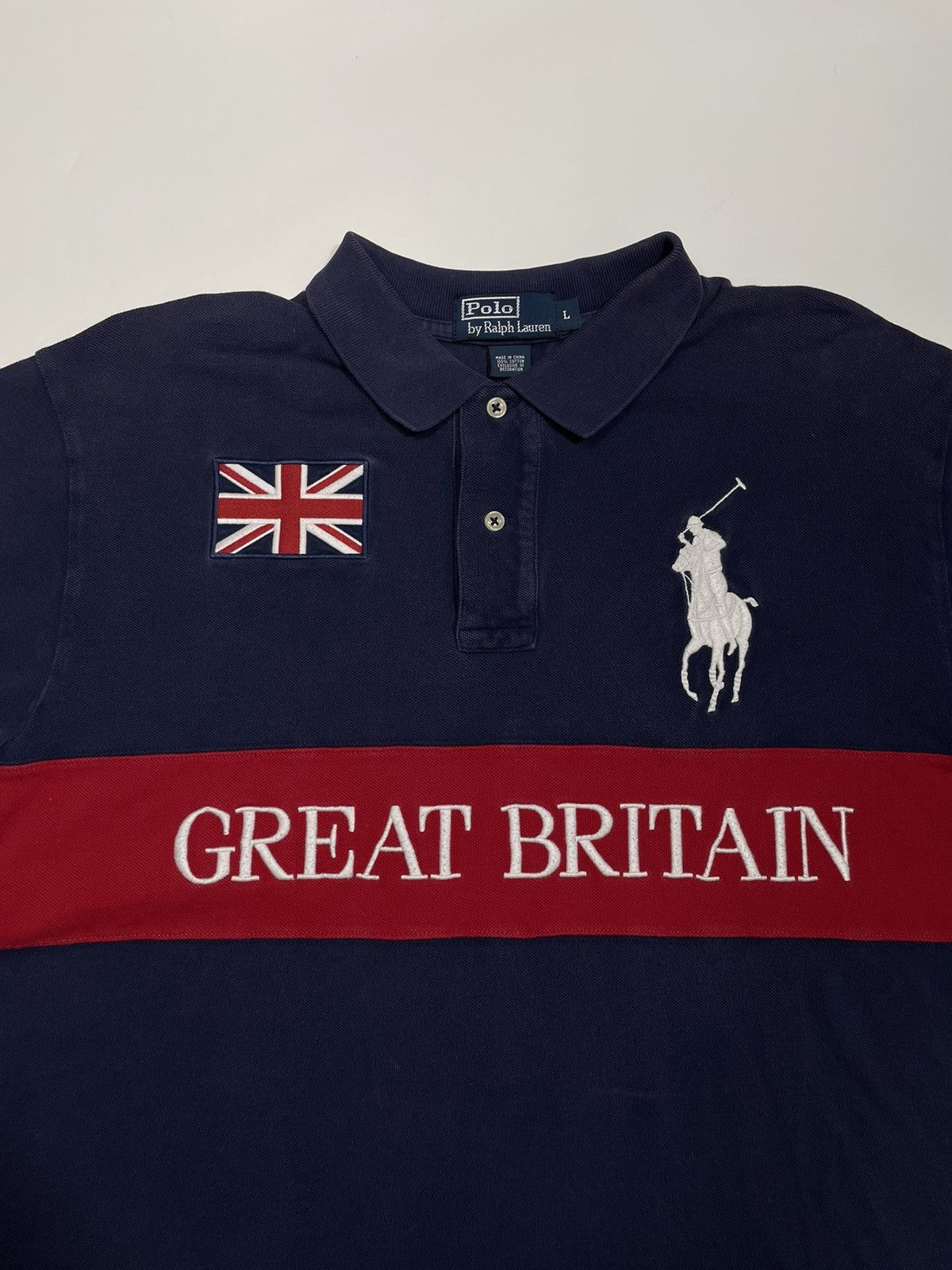 Vintage Vintage Polo Ralph Lauren Great Britain Big pony logo Size US L / EU 52-54 / 3 - 4 Thumbnail
