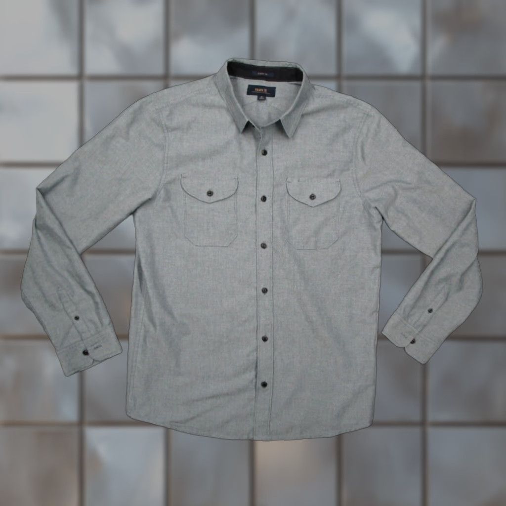 Roark Roark Mens Blue Long Sleeve Button Up Shirt Medium Classic Fit Size US M / EU 48-50 / 2 - 1 Thumbnail