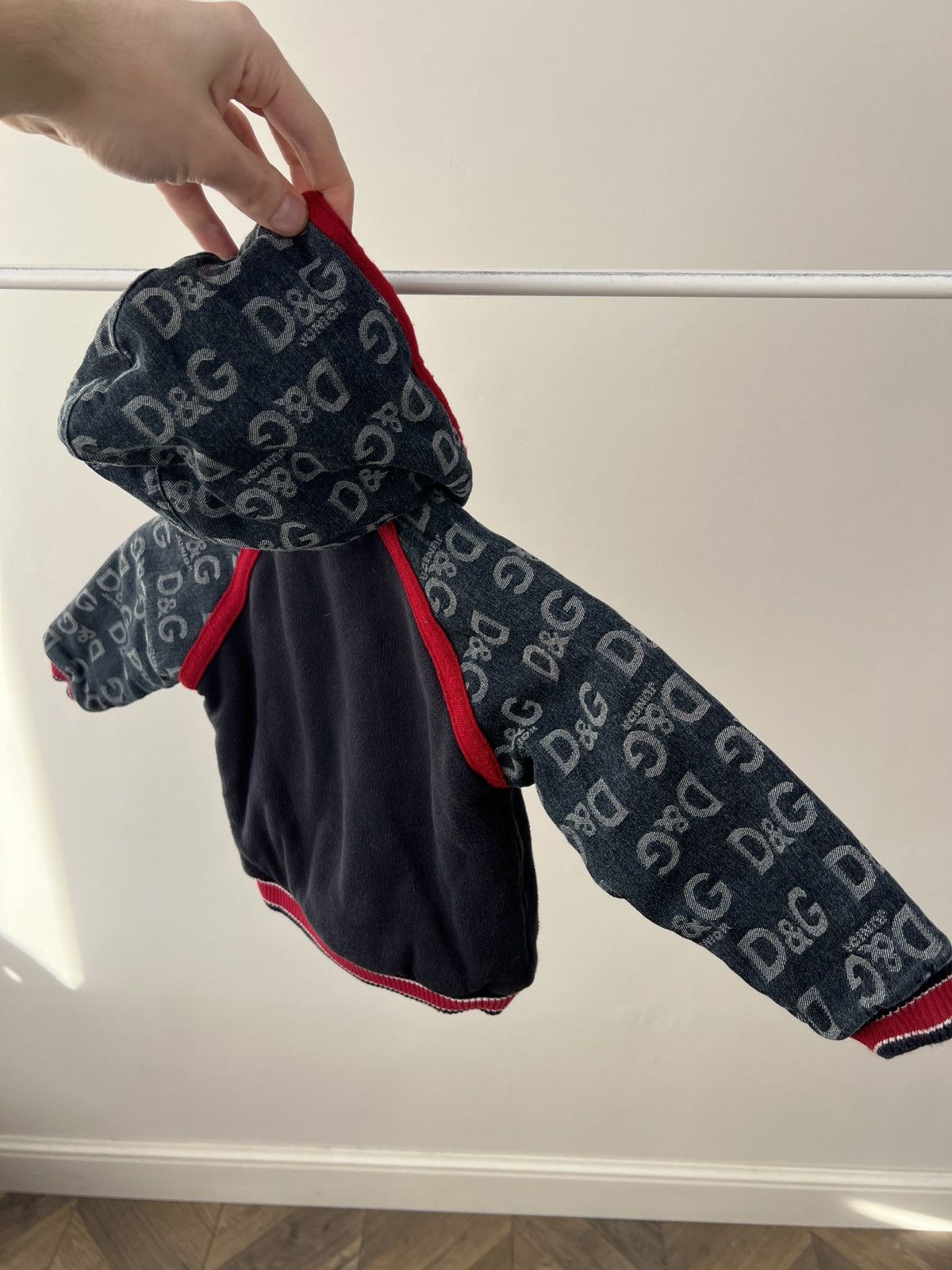 Dolce & Gabbana Vintage Dolce & Gabbana Junior Zip Over Print Hoodie Size US XXS / EU 40 - 16 Thumbnail