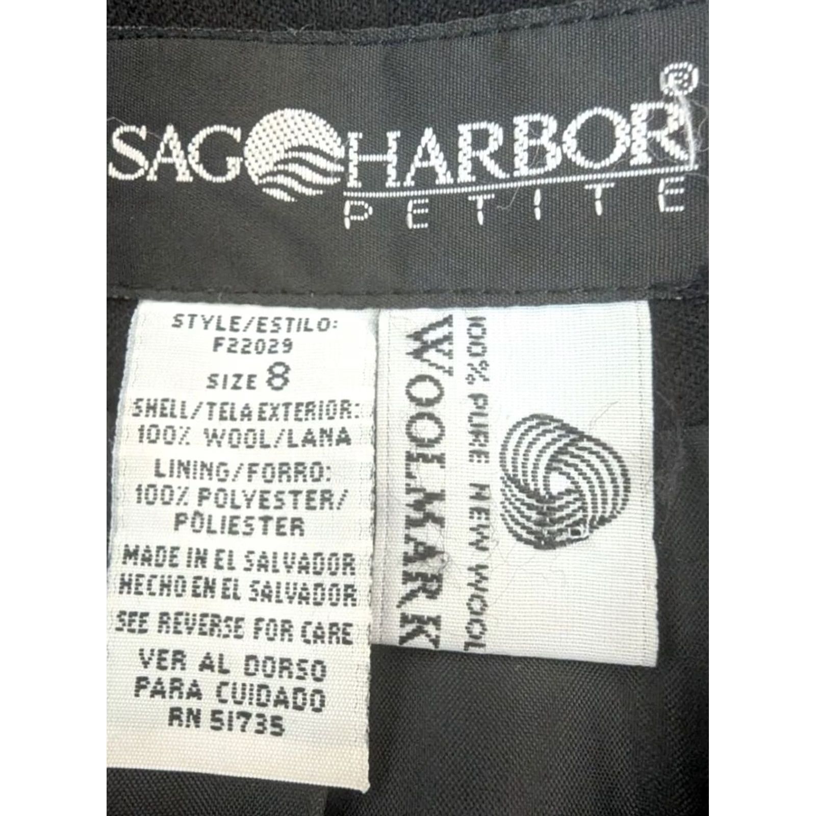 Vintage VINTAGE Sag Harbor Petite Black Wool Blazer Jacket 8P Zip Front Blazer Womens Clothing Black 8P Fashion Size M / US 6-8 / IT 42-44 - 5 Thumbnail