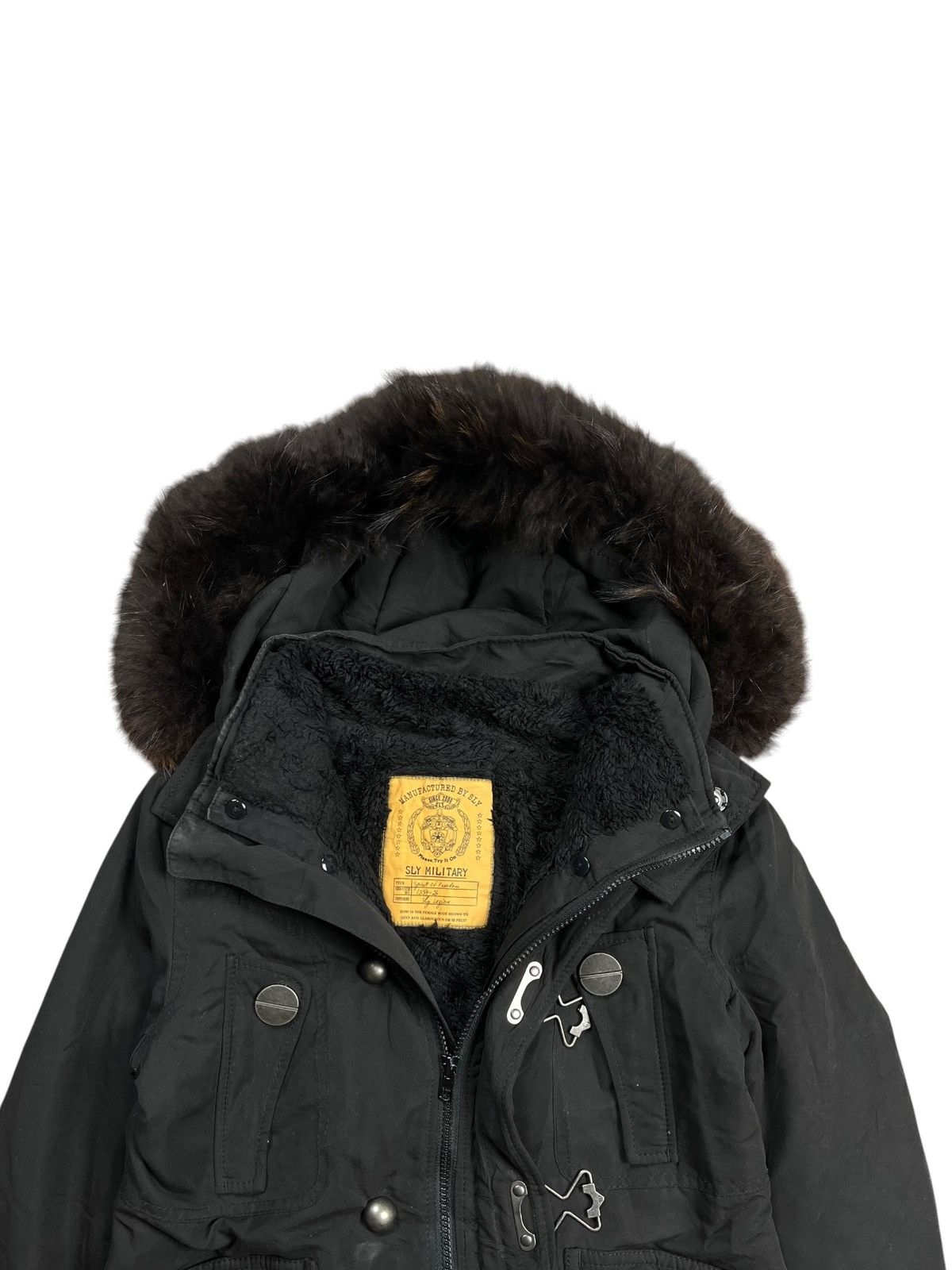 14th Addiction 2000s SLY - Thumbhole Raccoon Fur Hoodie Jacket Size US M / EU 48-50 / 2 - 6 Thumbnail