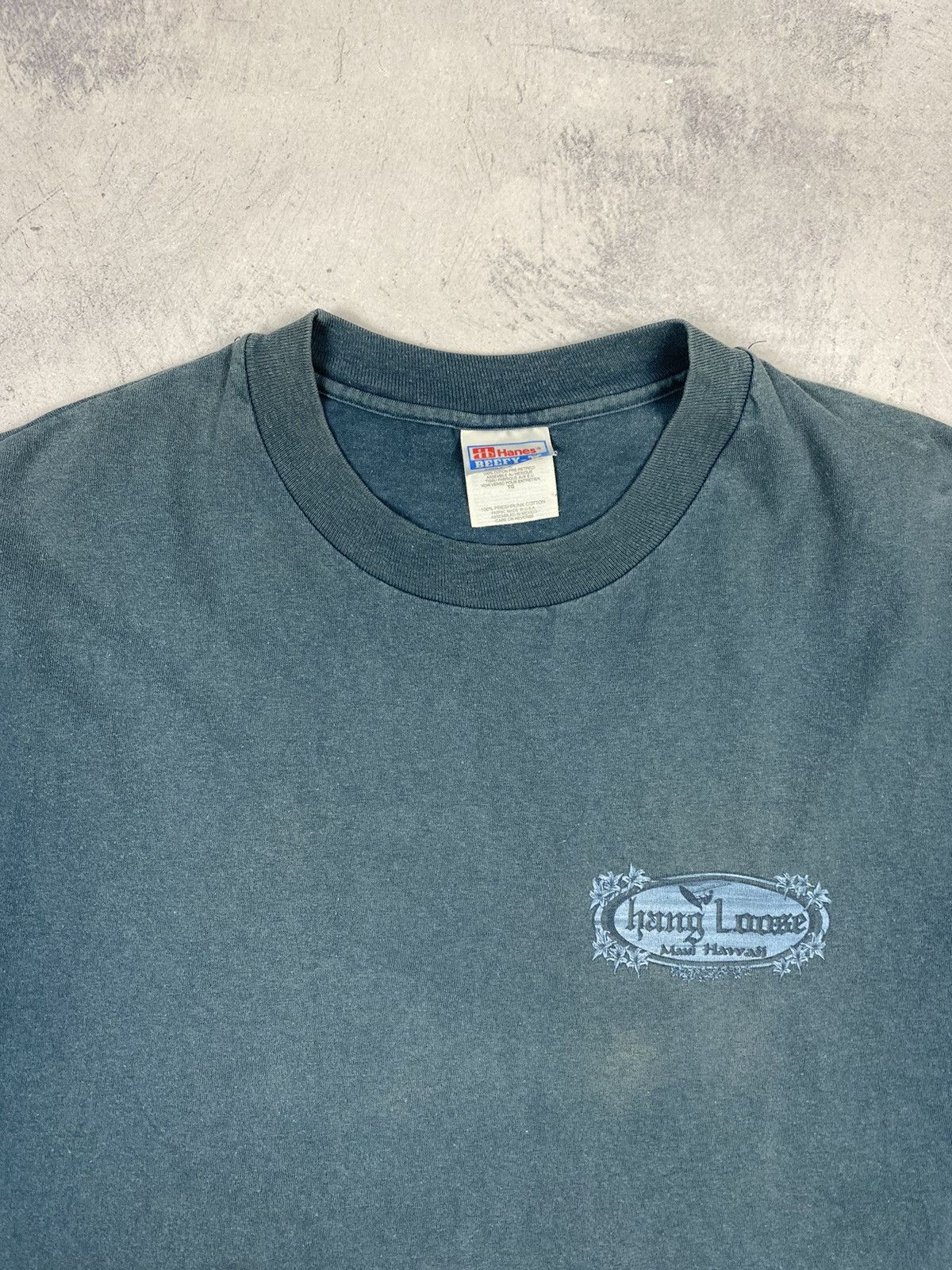 Vintage Vintage 90s Hang Loose Hawaii Surf Distressed Skate T Shirt Size US XL / EU 56 / 4 - 11 Thumbnail