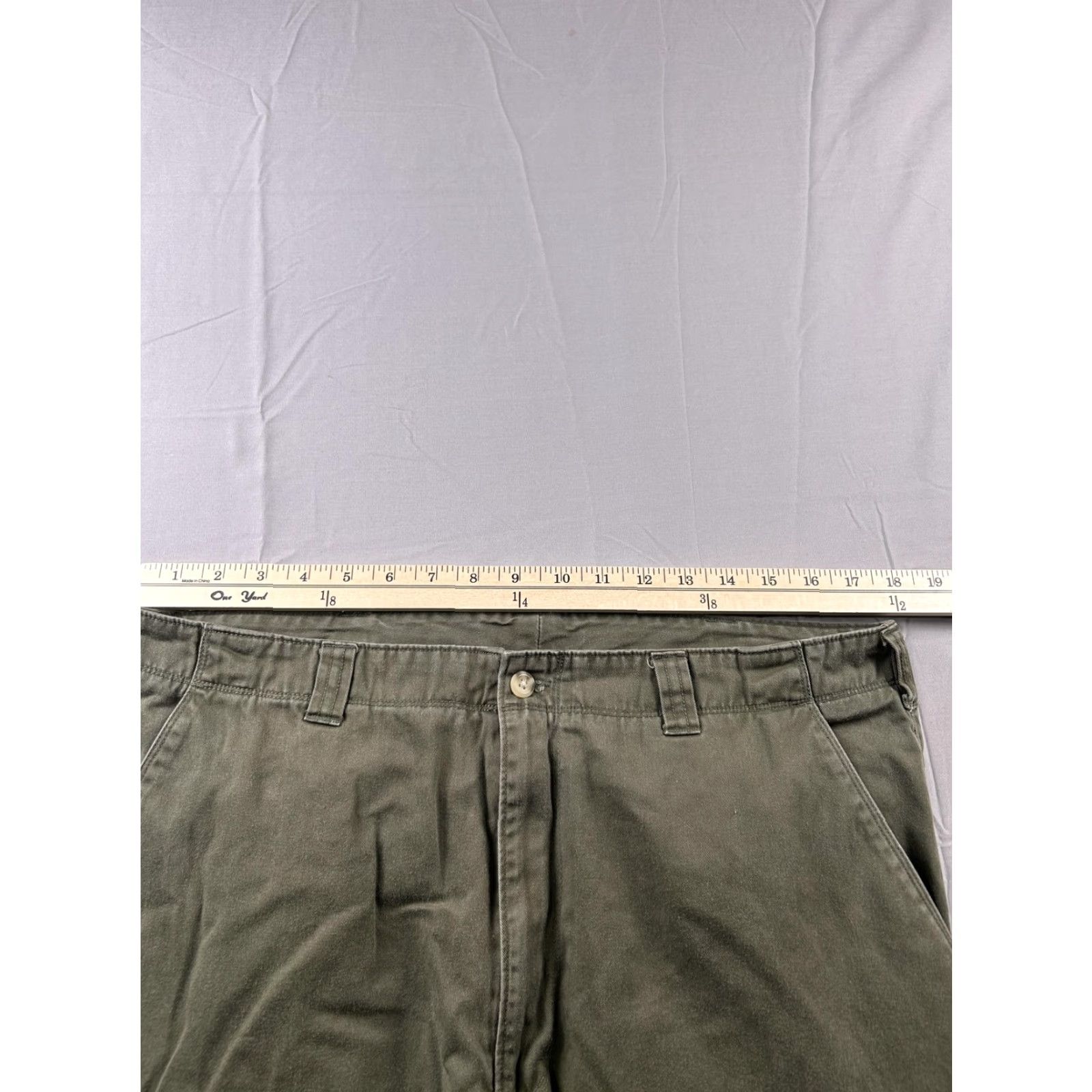 Vintage Woolrich Cargo Pants Mens 36X30 Green Cotton Utility Straight Leg Workwear Size US 36 / EU 52 - 4 Thumbnail