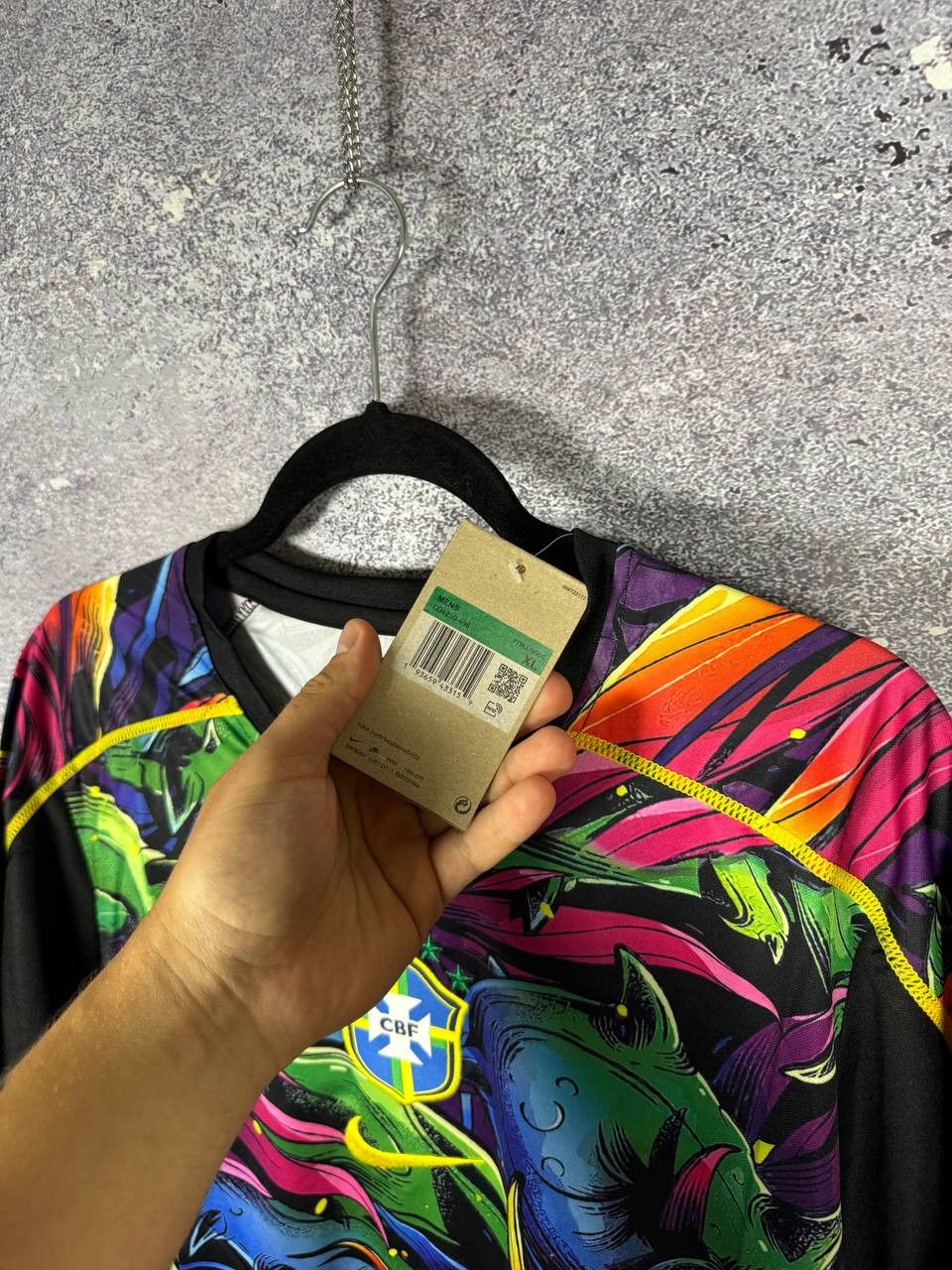 Other Brazil AOP Fan Version Soccer Jersey Training Blokcore Size US XL / EU 56 / 4 - 9 Thumbnail