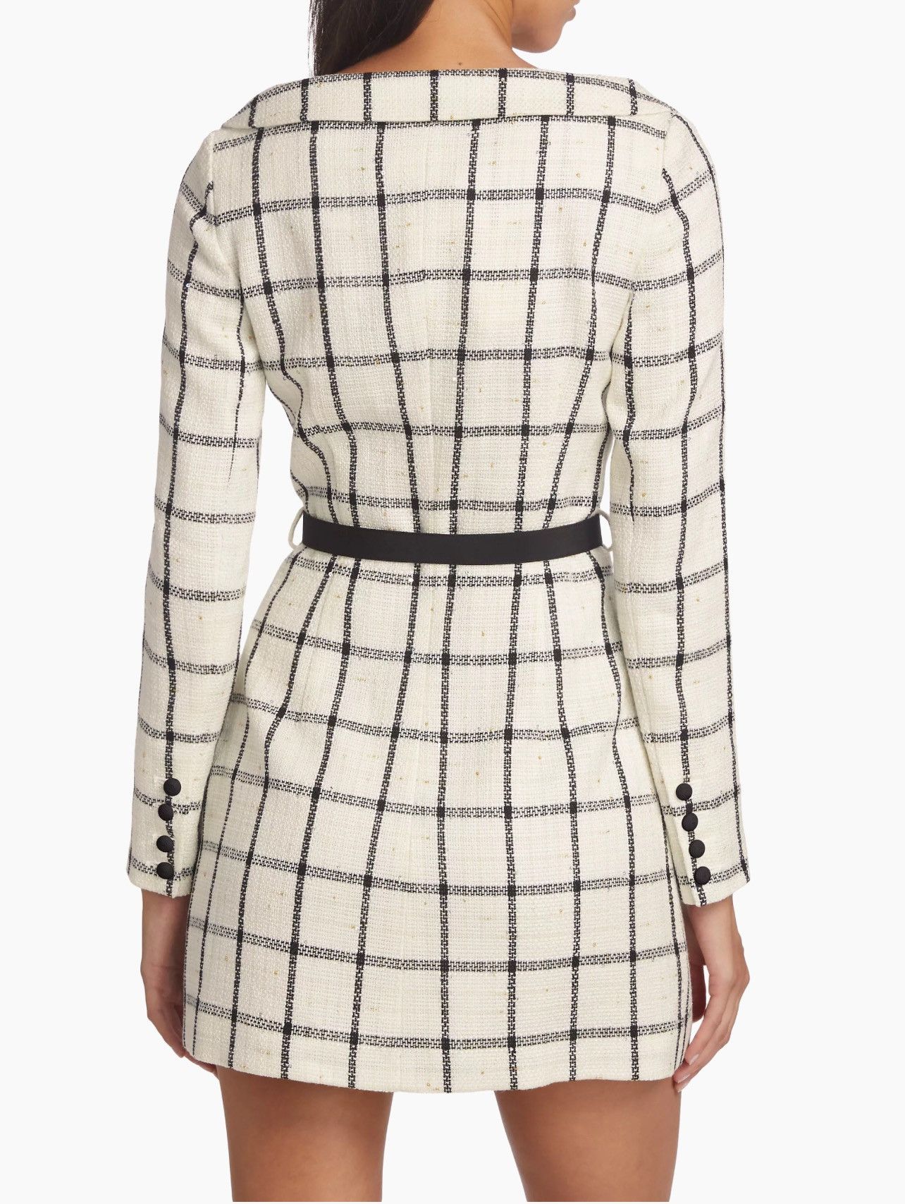 Self-Portrait Self-Portrait Checkered Belted Minidress size 6 Size M / US 6-8 / IT 42-44 - 4 Thumbnail