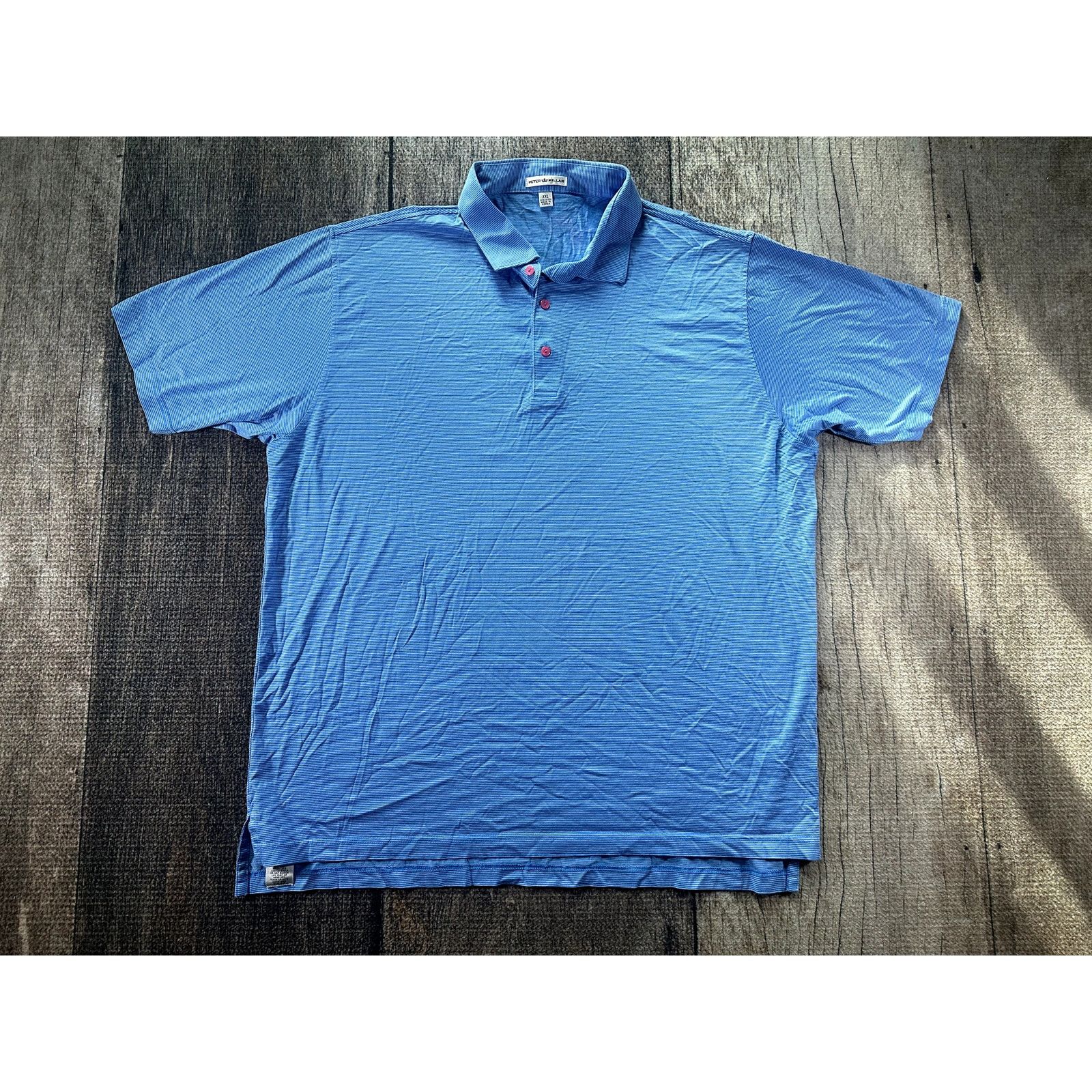Peter Millar Peter Millar Polo Light Blue Striped Pink Button Shirt XXL Size US XXL / EU 58 / 5 - 1 Thumbnail