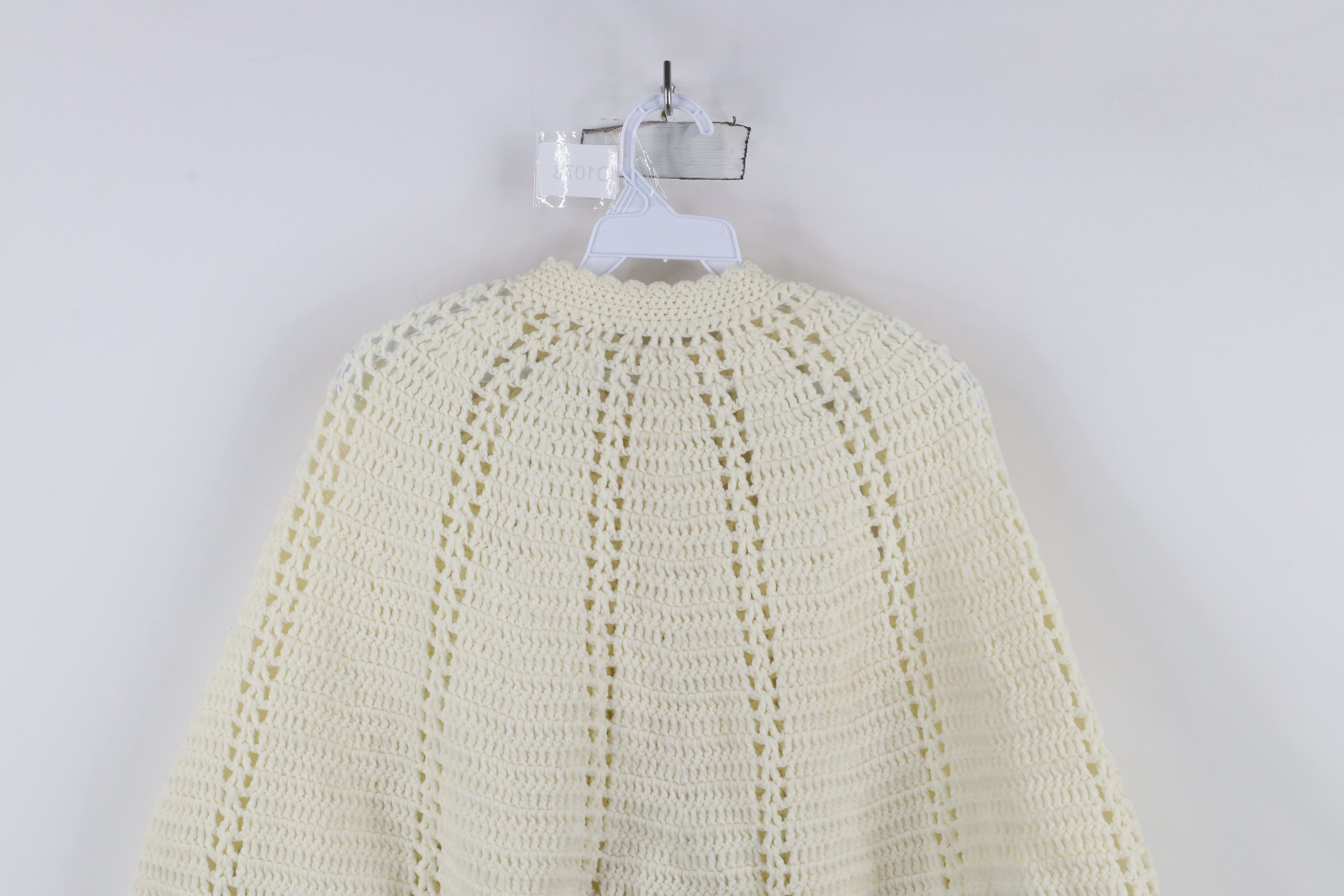 Vintage Vintage 50s 60s Rockabilly Hand Crochet Sweater Cape Poncho Size ONE SIZE - 10 Thumbnail