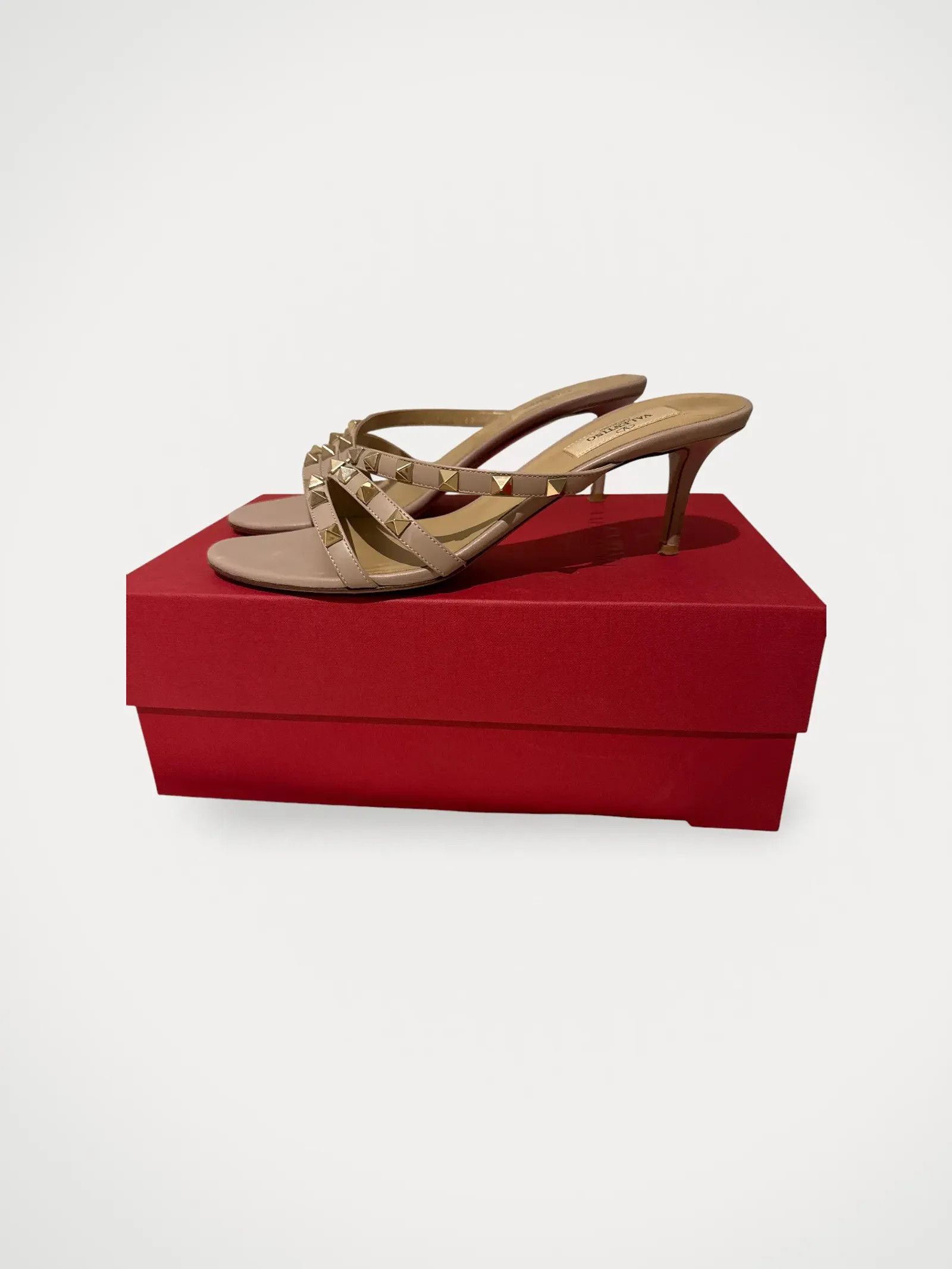 Valentino Valentino Valentino garavani poudre slide high sandals Heels Size US 9 / IT 39 - 1 Thumbnail